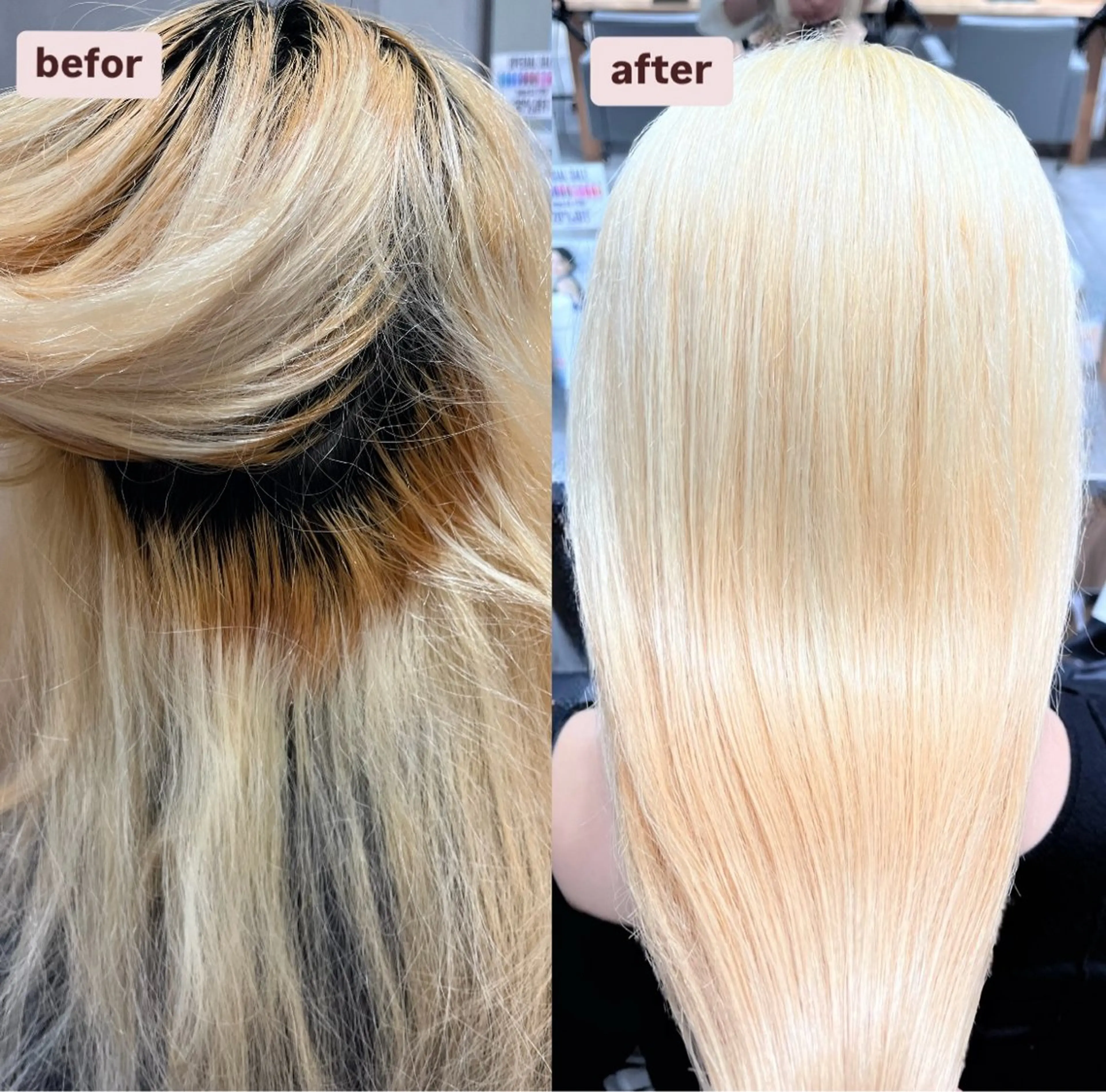 カラー 抜きっぱなしブロンド MINX 髙田凜々子 艶髪/ハイトーンのヘアスタイル