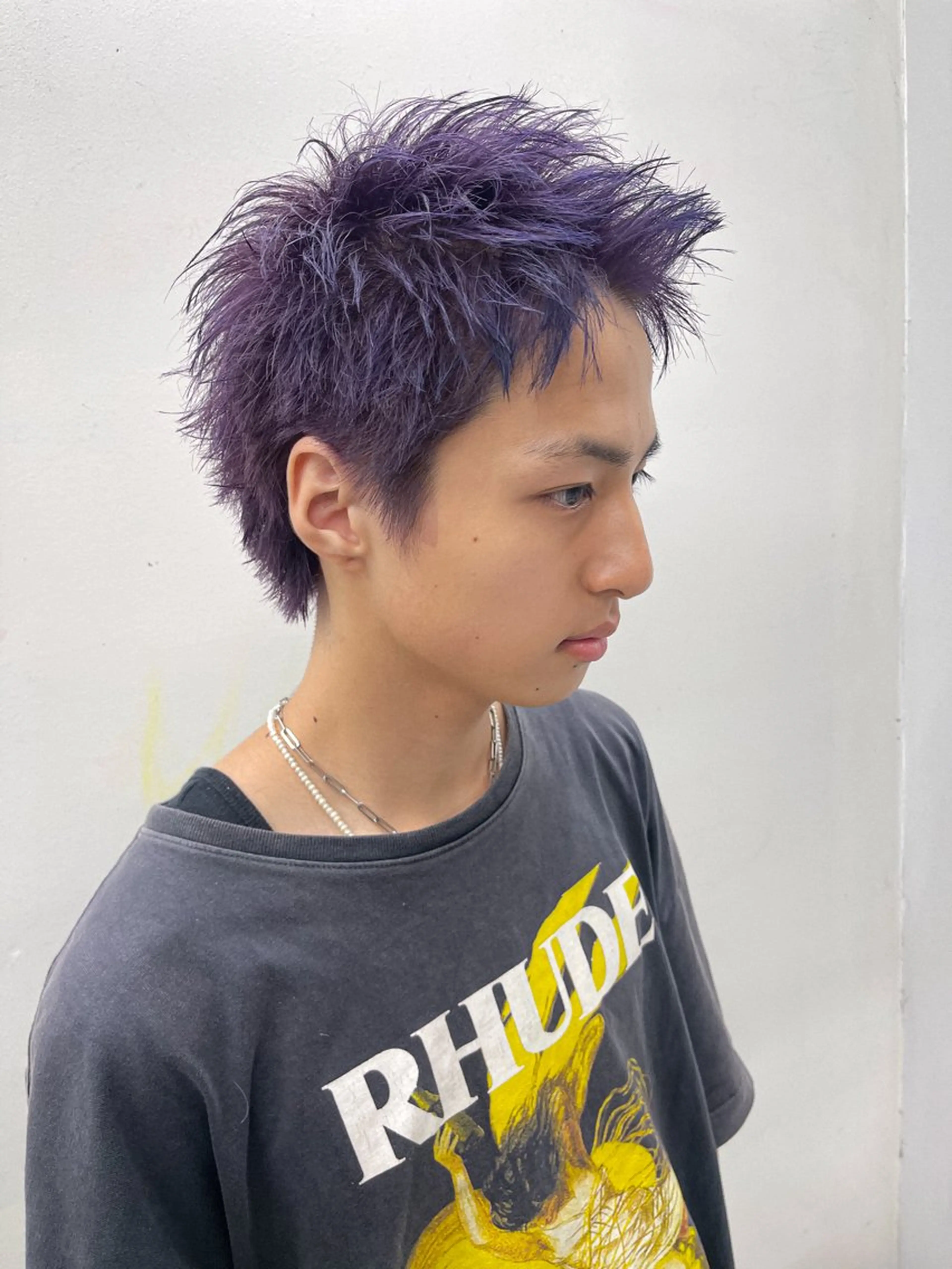 カラー メンズ ダブルカラー カット ヘアカラー 森本裕/オーナー/ スパイラルパーマのヘアスタイル