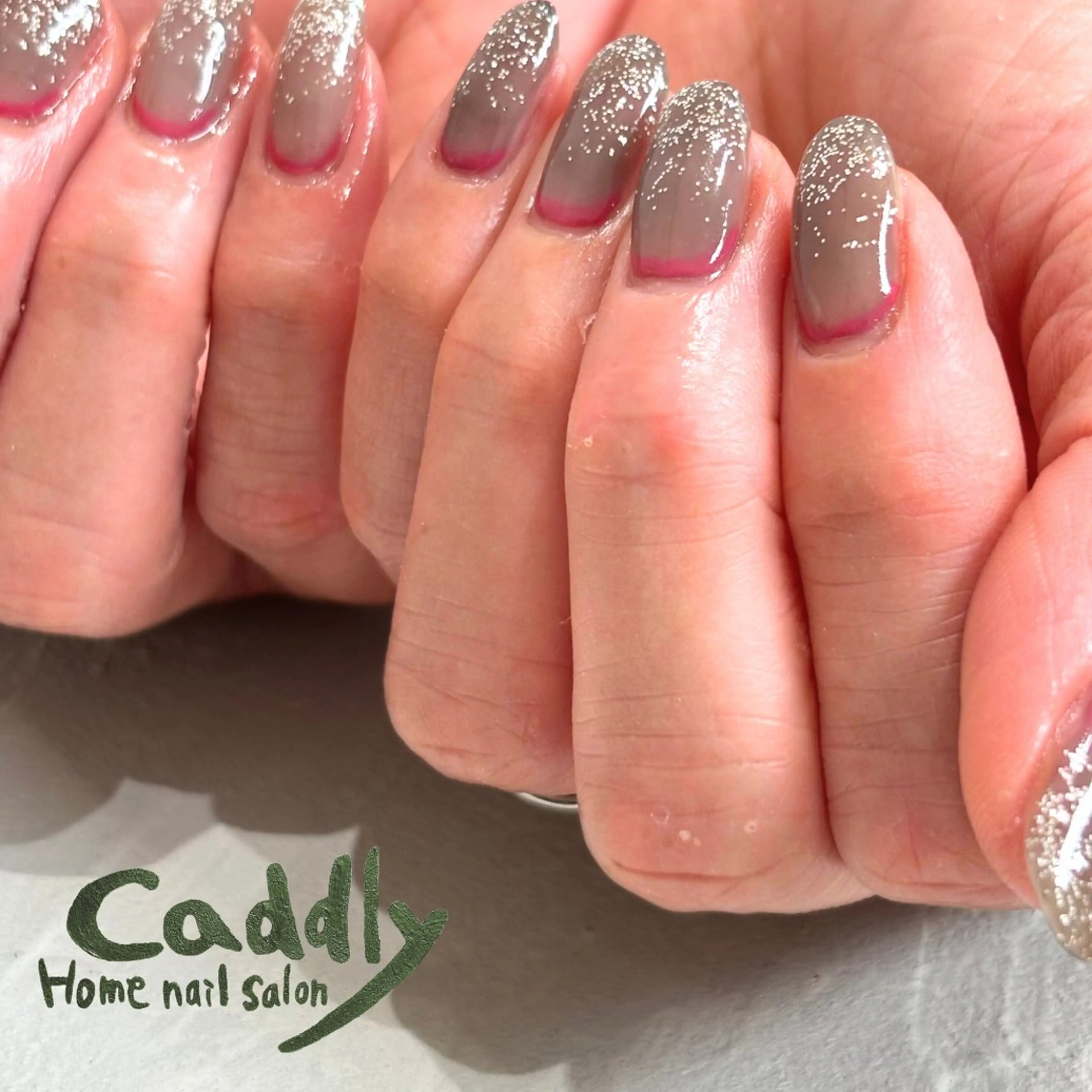 ネイル ピンク シンプルネイル ハンドネイル caddly naoのネイルデザイン