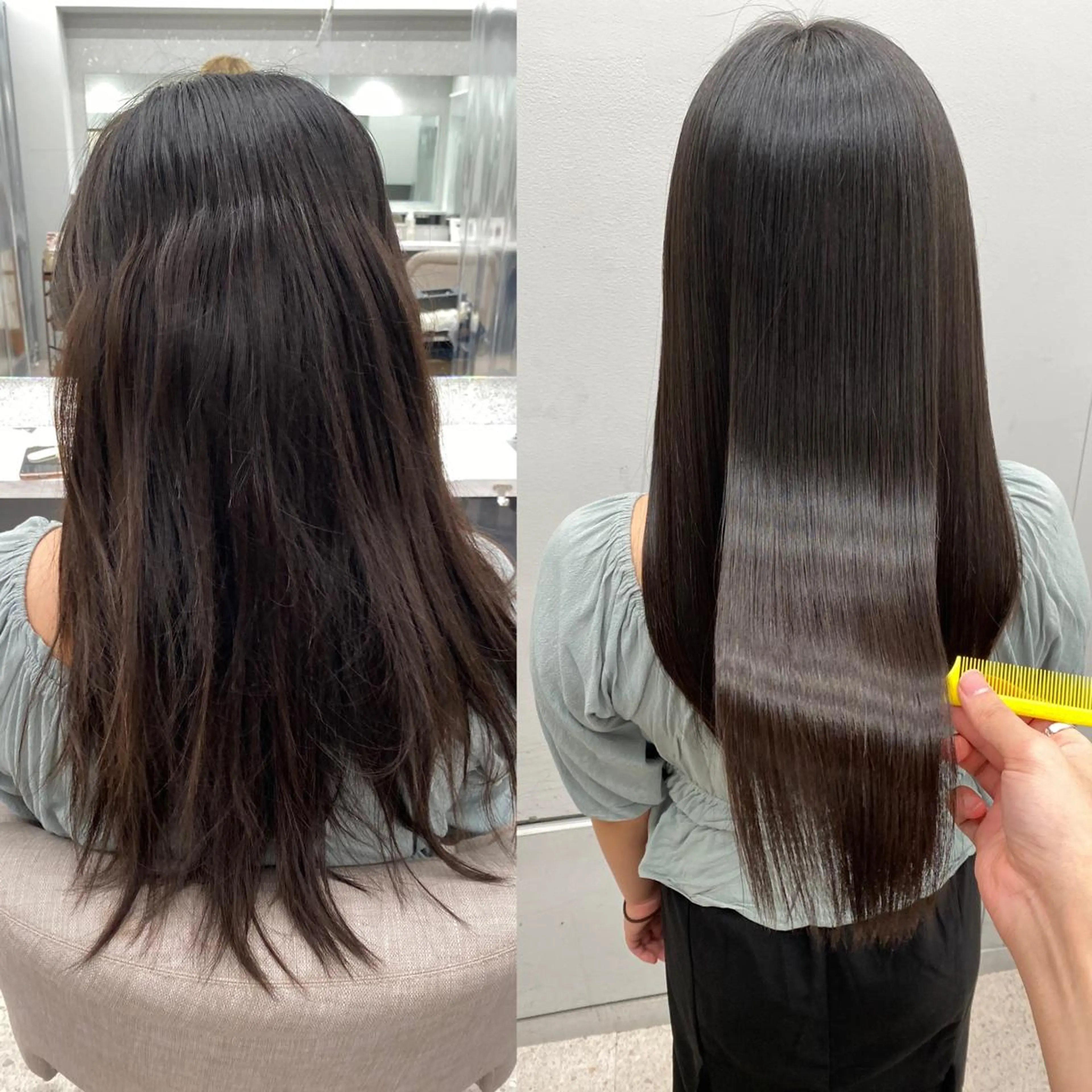 ロング 京都レイヤーカット/ 縮毛矯正/羽柴りくのヘアスタイル