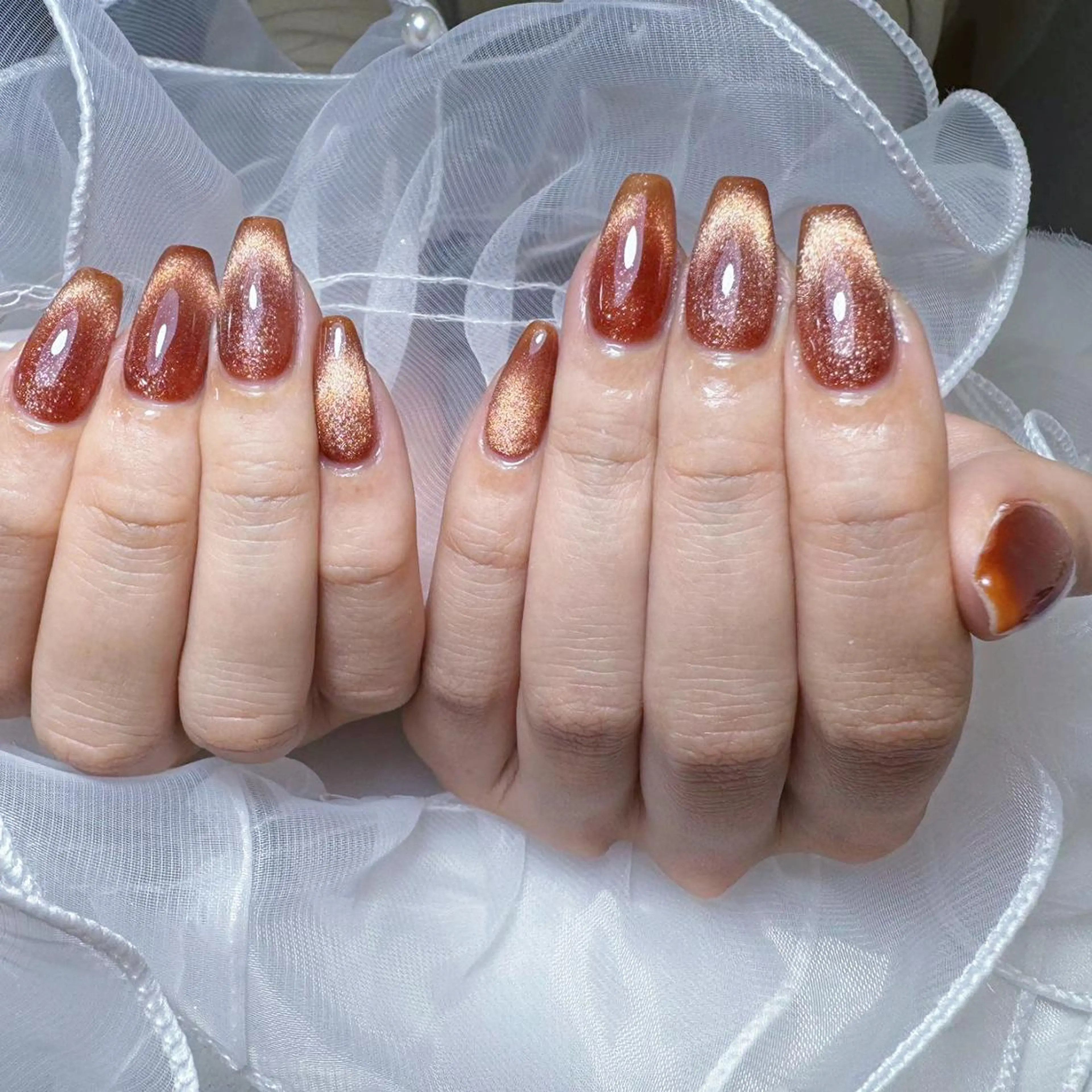 ネイル アートネイル オーロラネイル フラッシュネイル ガーリー キラキラネイル ハンドネイル Diamond NAIL💝のネイルデザイン