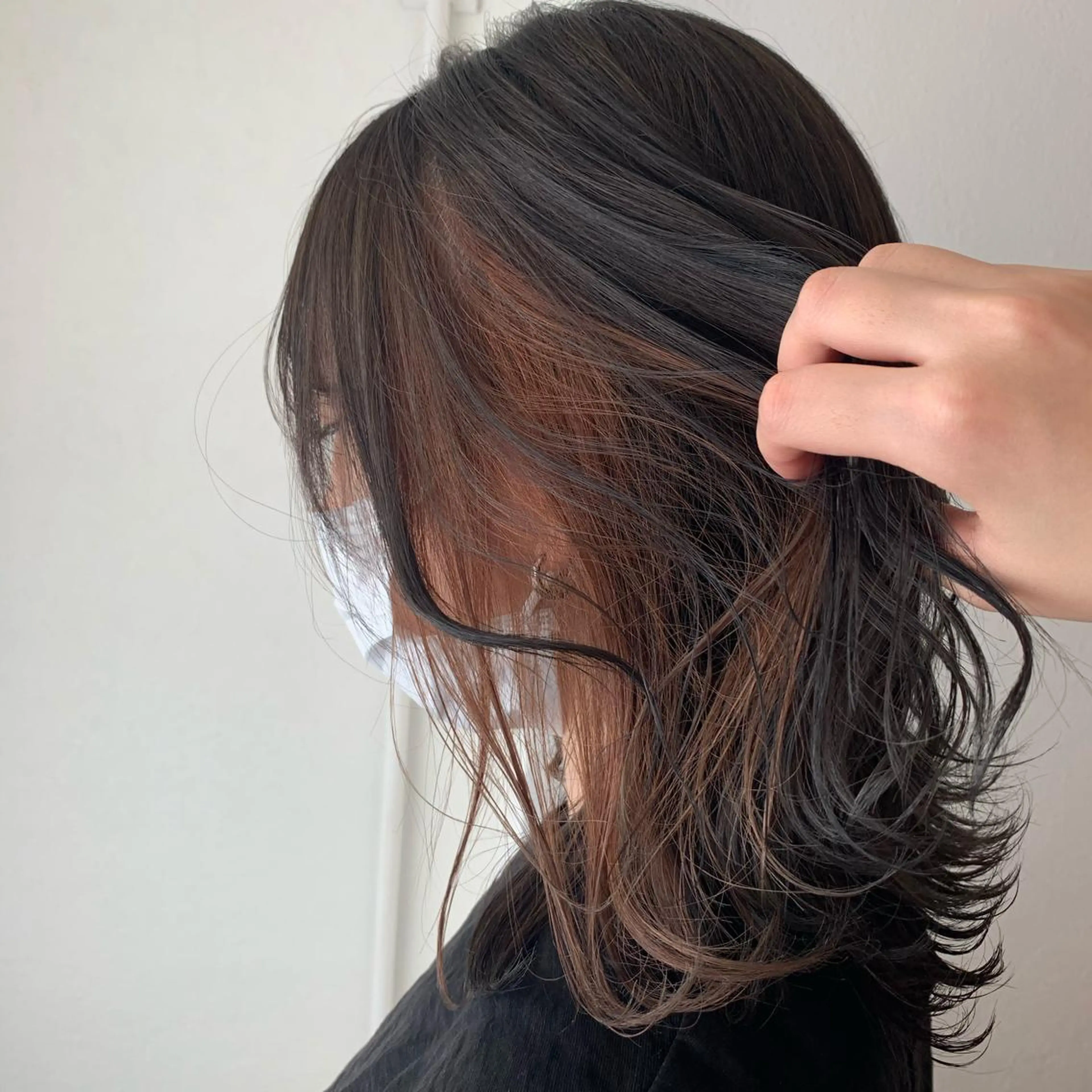 ミディアム カラー インナーカラー gotoday　shaire　saron所属・miu. ボブ/透け感カラーのヘアスタイル