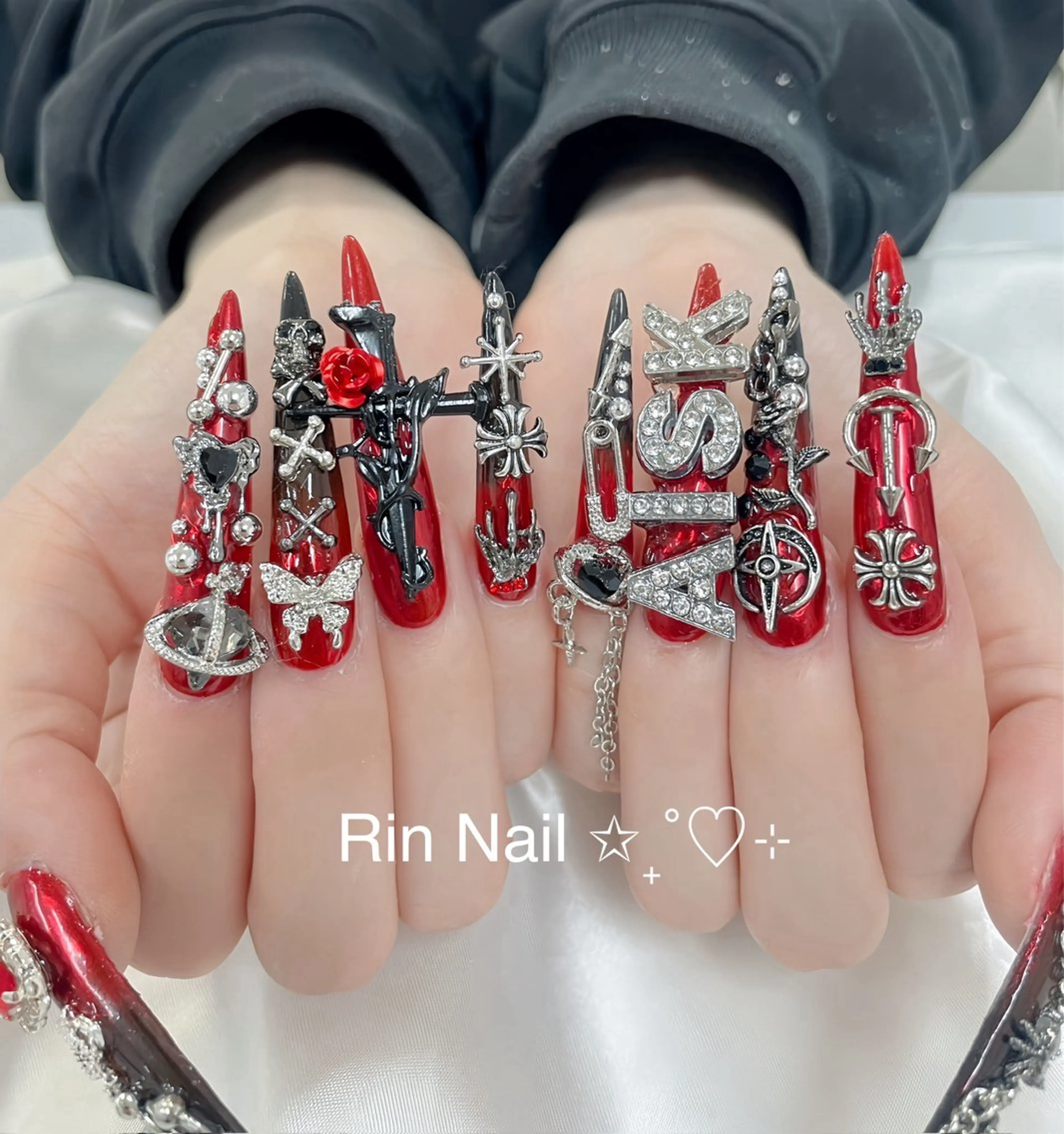 ネイル チークネイル フラッシュネイル フラワーネイル フットネイル ジェルネイル ハンドネイル Rin Nail Shinokuboのネイルデザイン