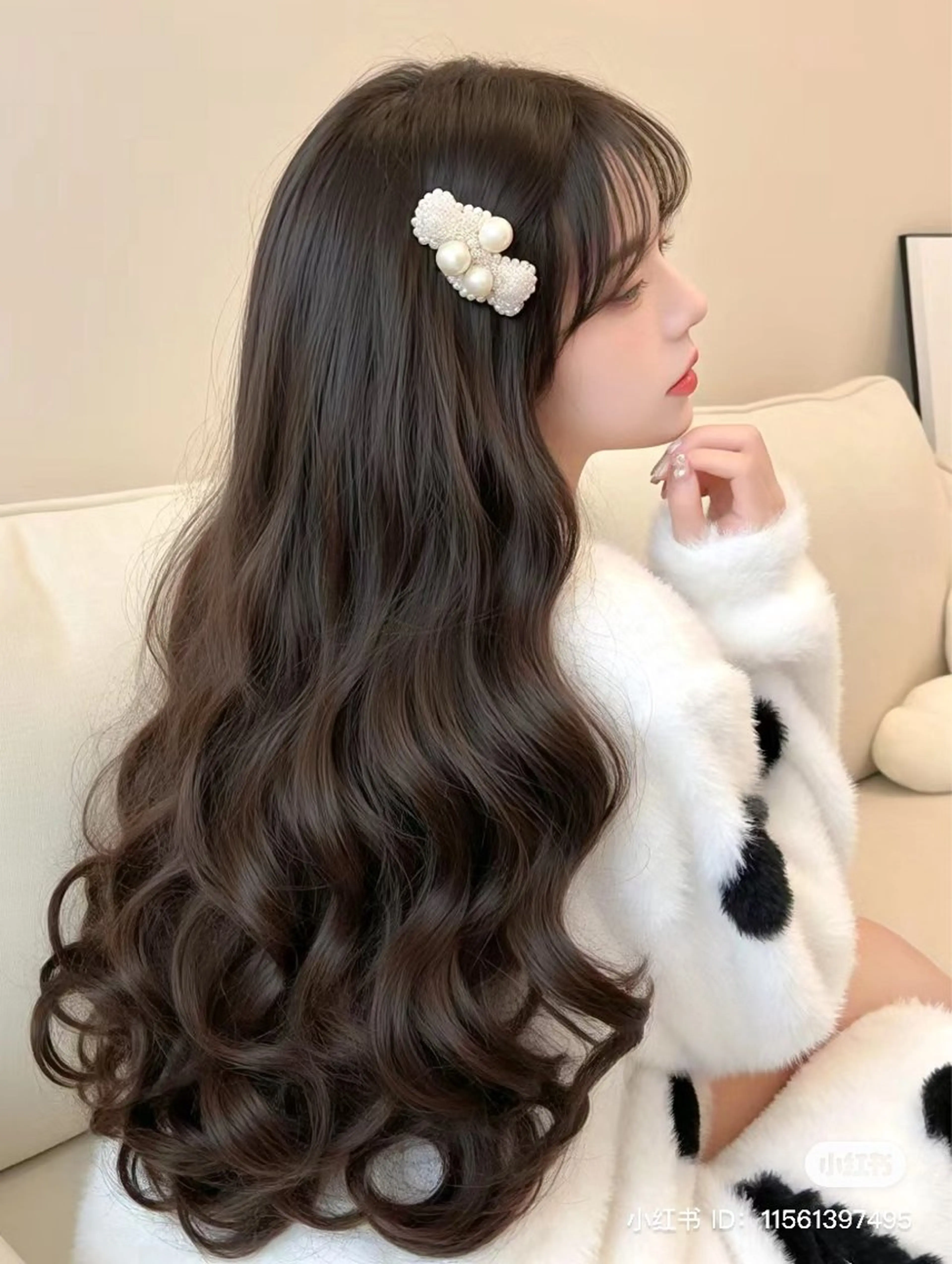 ロング カット ヘアカラー 韓国ヘア🇰🇷 YURIYAのヘアスタイル