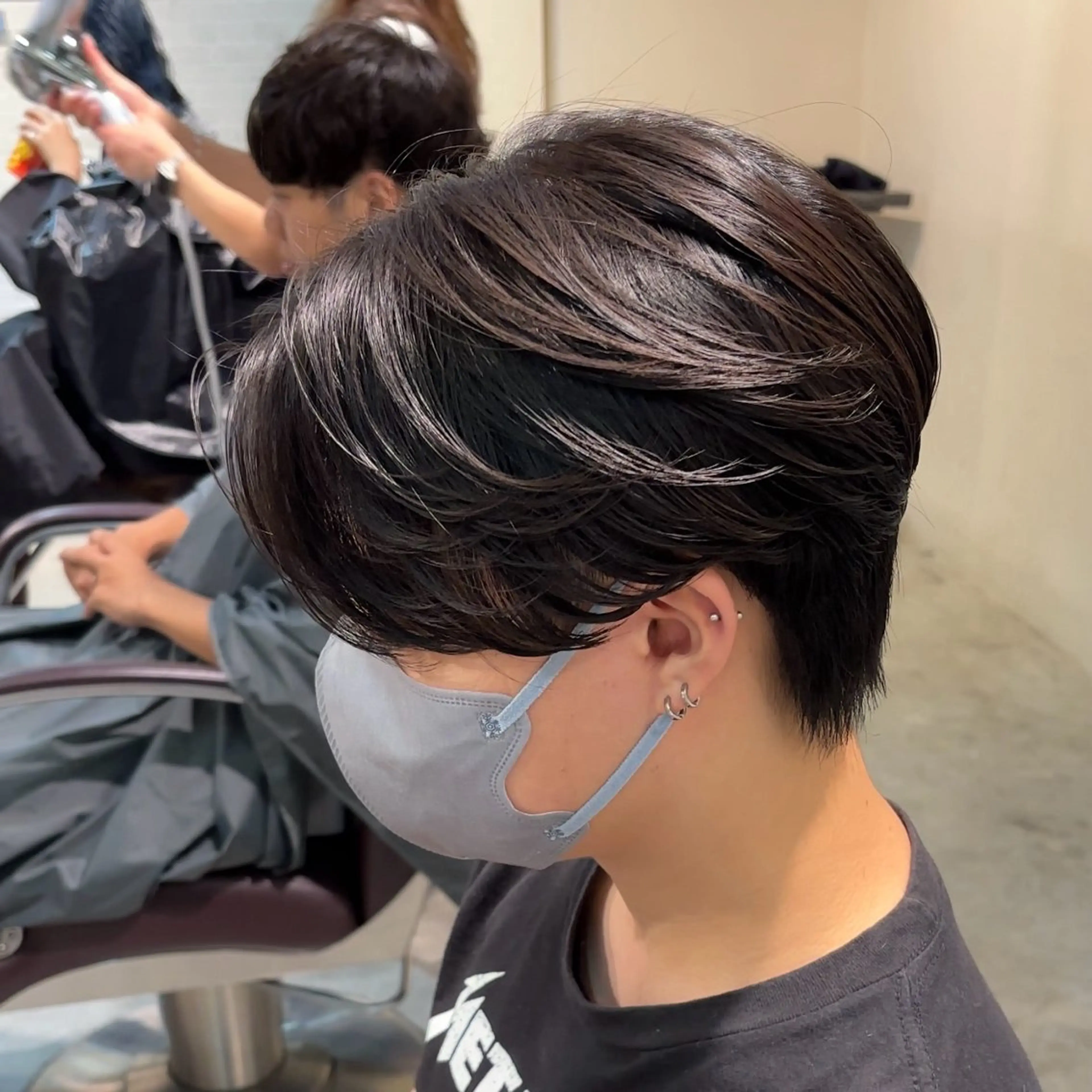 パーマ メンズ センターパート メンズパーマ 縮毛矯正 ニュアンスパーマ カット 縮毛矯正 縮毛矯正/メンズ パーマ/岩名新大のヘアスタイル