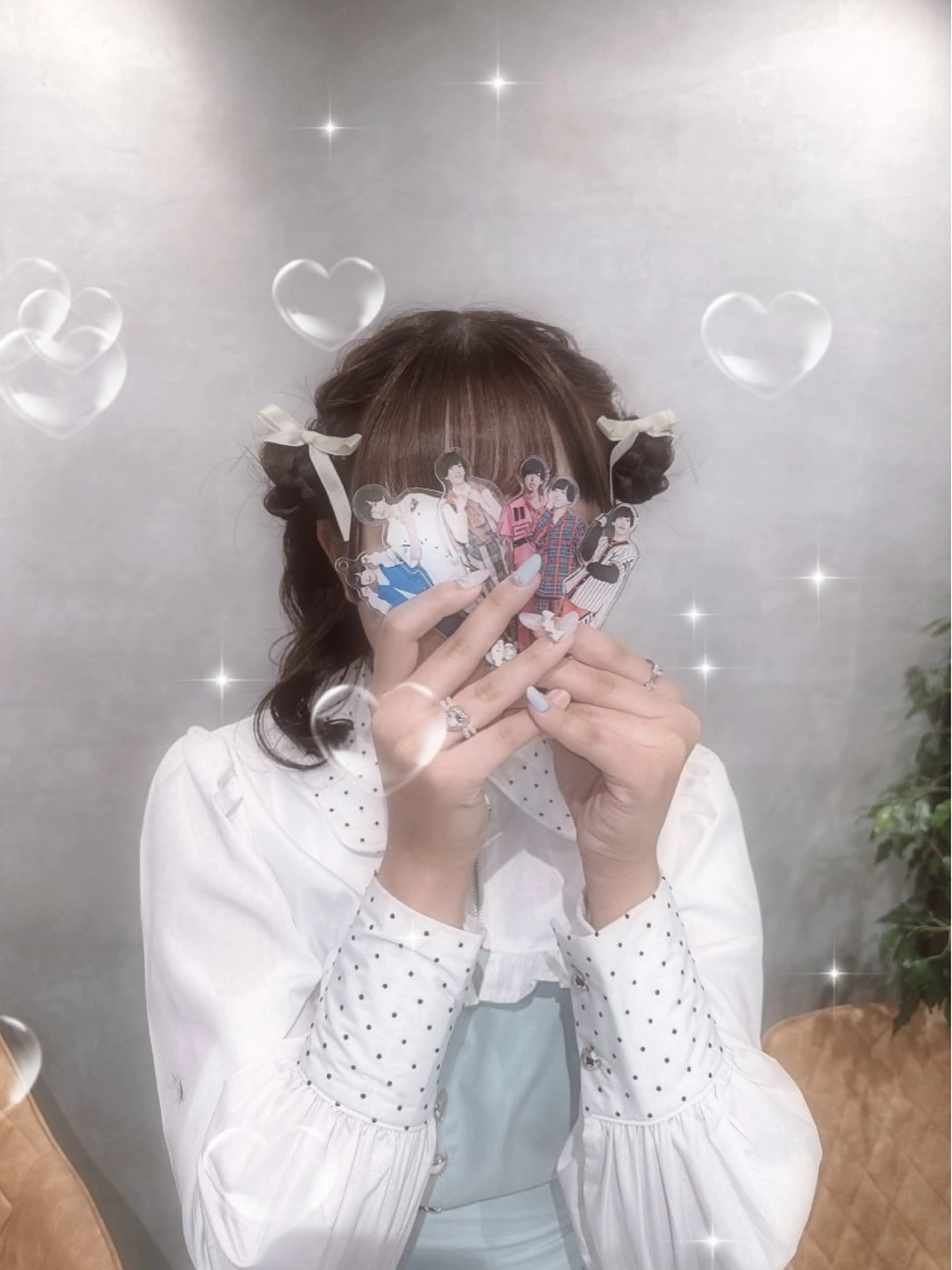 ミディアム ヘアアレンジ 韓国レイヤー/酸性 ストレート/髪質改善のヘアスタイル