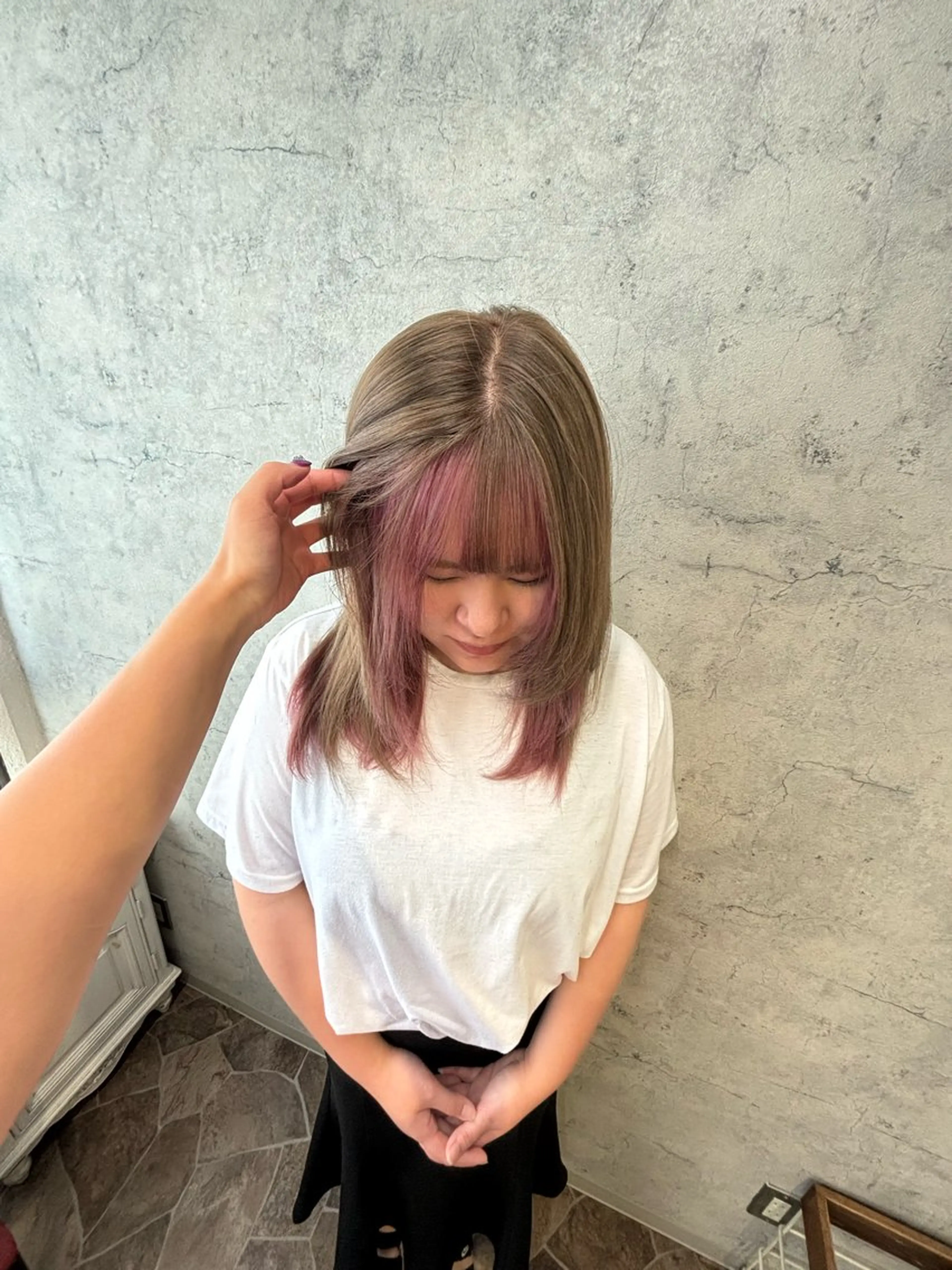 セミロング カラー ハイーンカラー/外国 人風カラー/ミノリのヘアスタイル