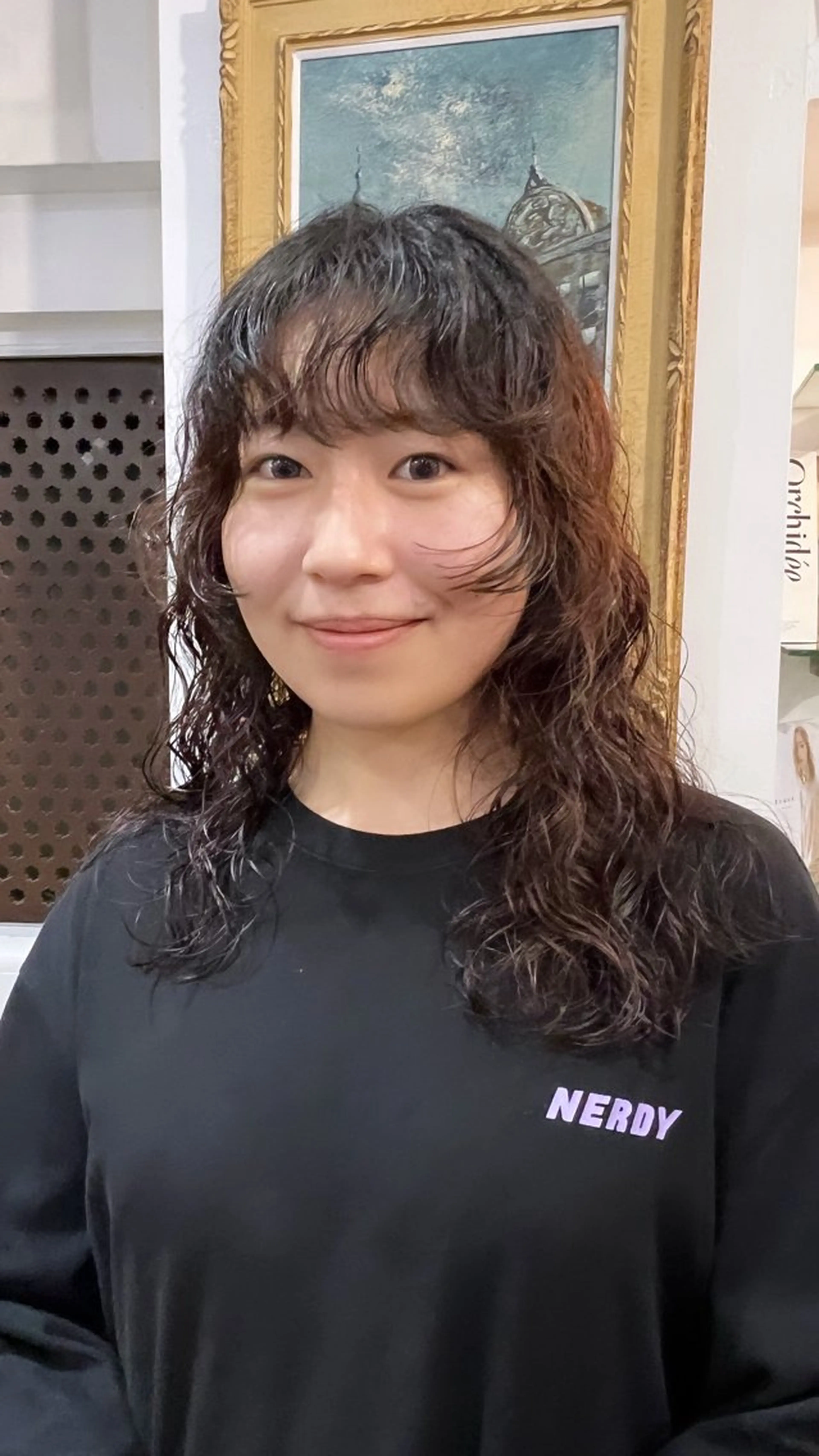 ミディアム ミディアムパーマ カット パーマ heir studio Baretta所属・山本 銀次郎のヘアスタイル