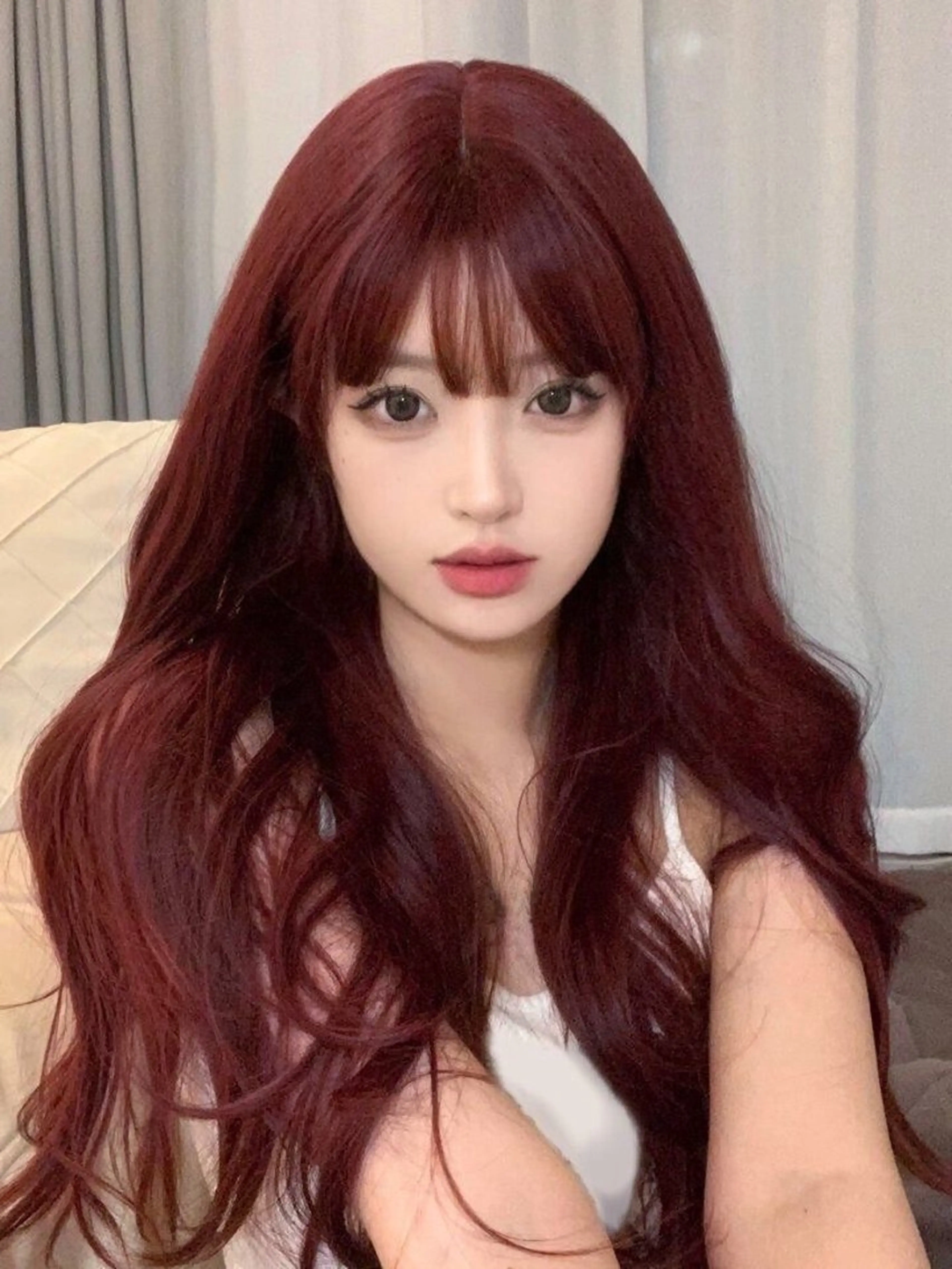 カラー カット ヘアカラー トリートメント ヘアセット NANA🥀韓国ヘア /レイヤー/暖色🥀のヘアスタイル