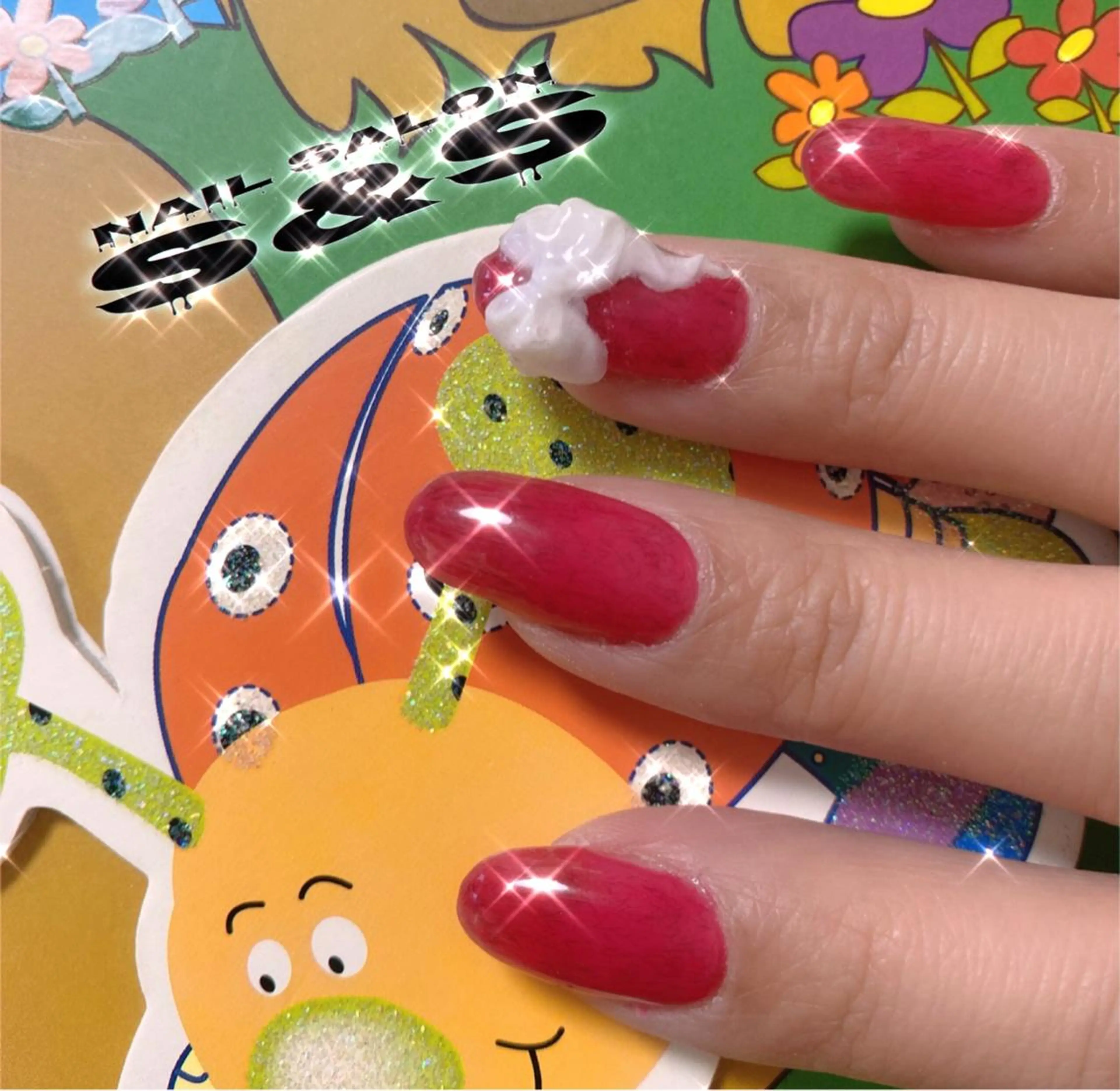 ネイル 長さ出し メンズネイル 持ち込み リボン スカルプネイル S&S 村田小百合のネイルデザイン