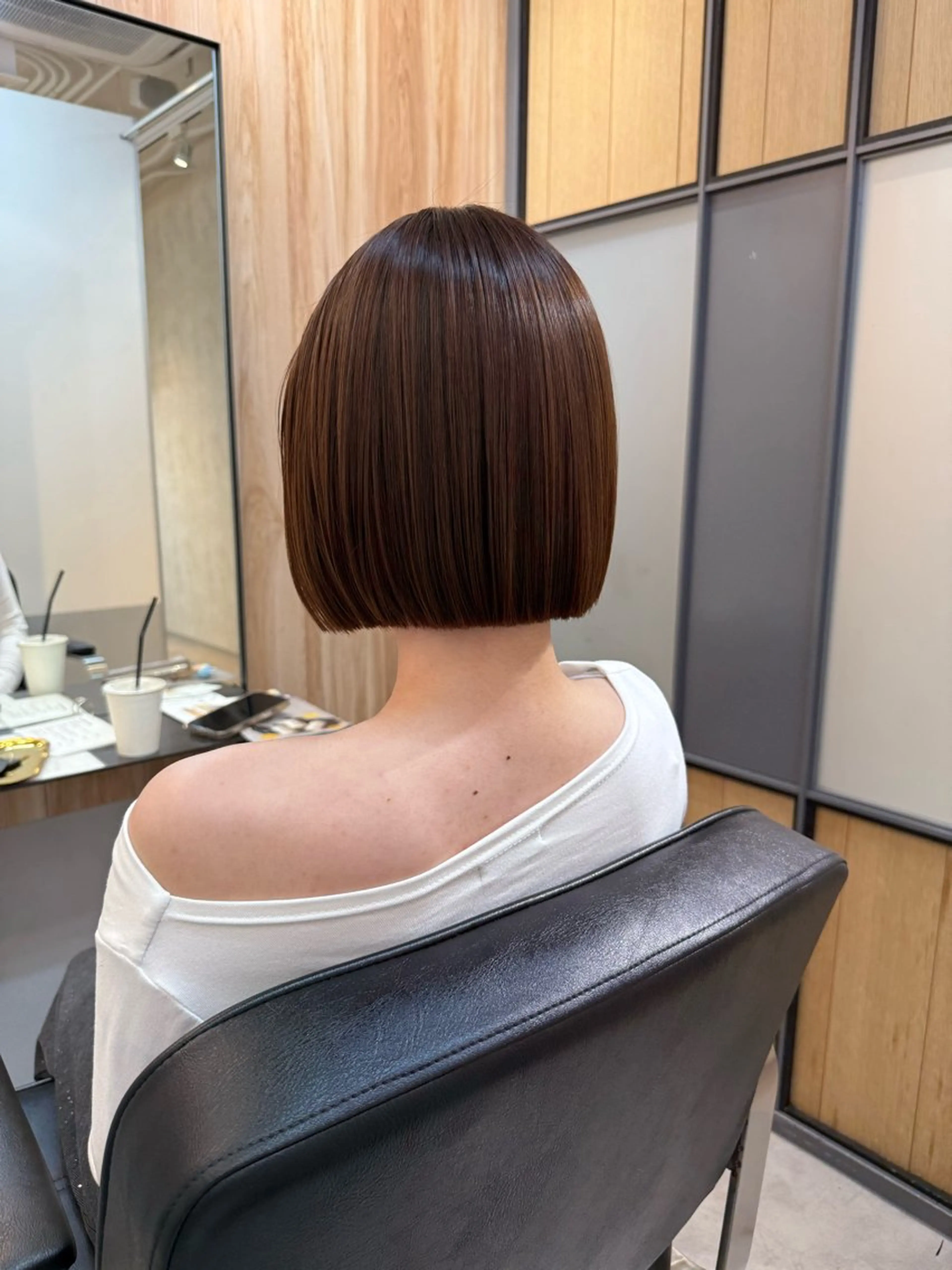 ショート カラー ボブ 髪質改善 カット 縮毛矯正 トリートメント 神戸ボブ✂️ ioe三宮/田 伸佳のヘアスタイル