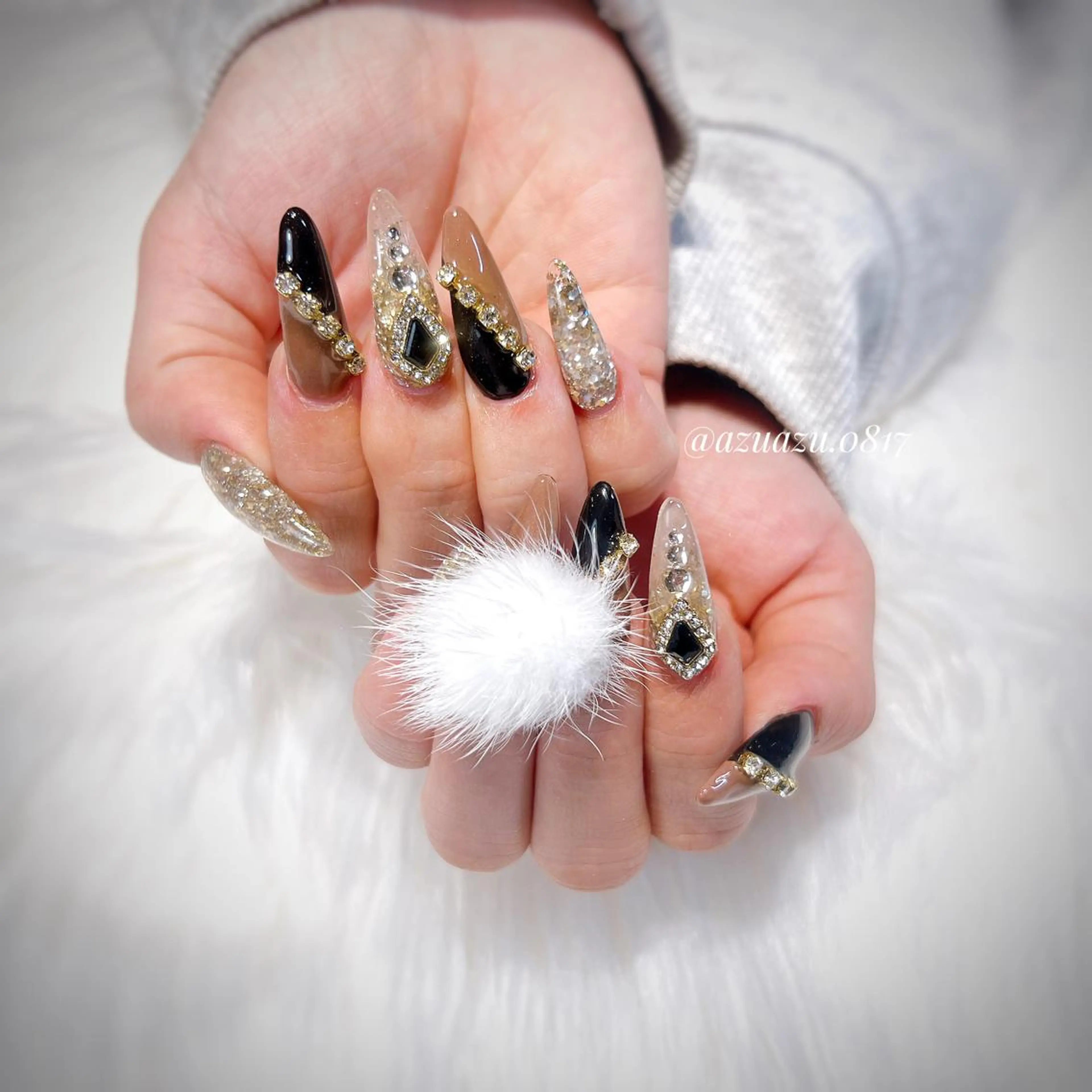 ネイル スカルプネイル ハンドネイル hair&nail ROOTS所属・ﾍｱﾒｲｸ&ﾈｲﾙ ♥️Azuのネイルデザイン