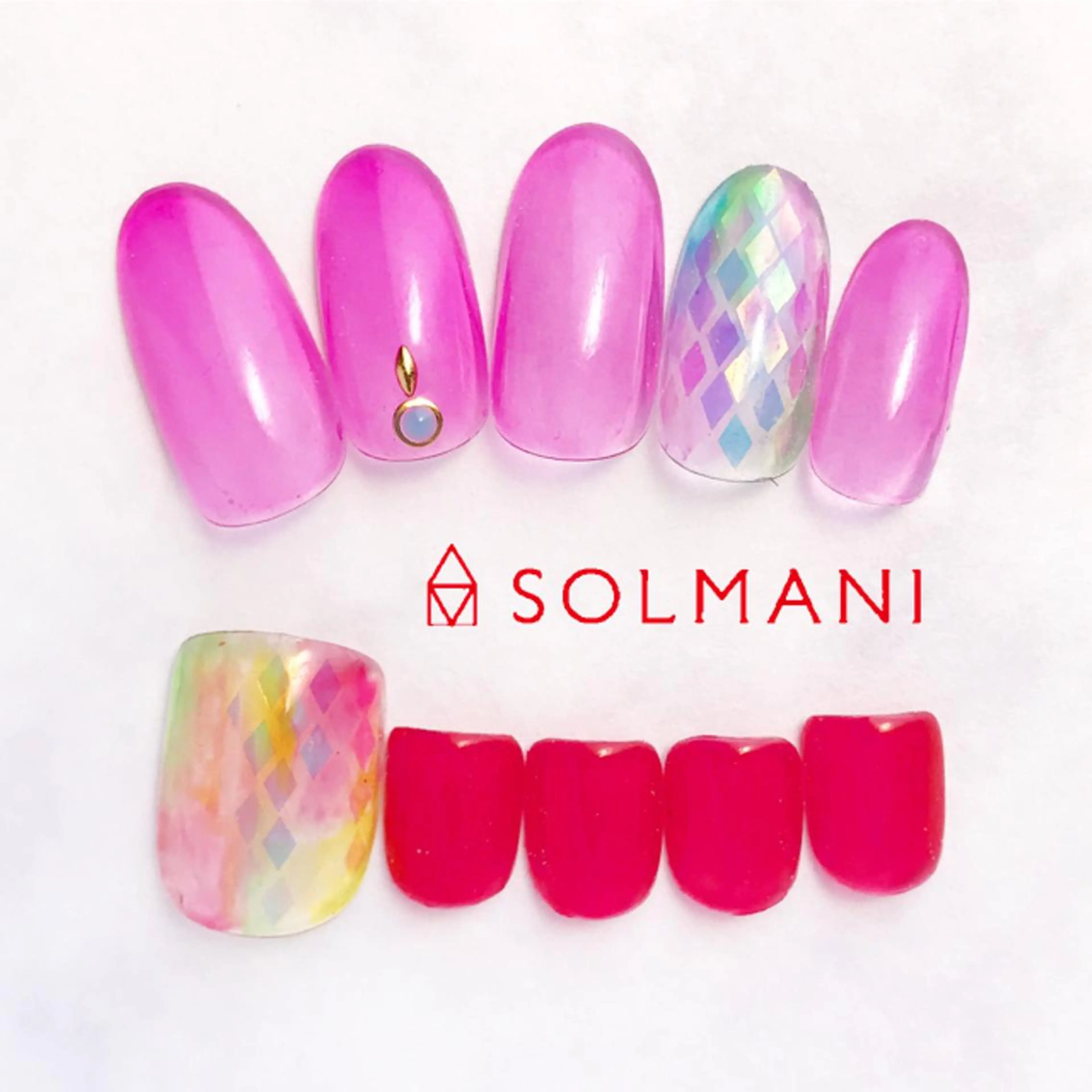 ネイル 夏ネイル SOLMANI 予約担当のネイルデザイン