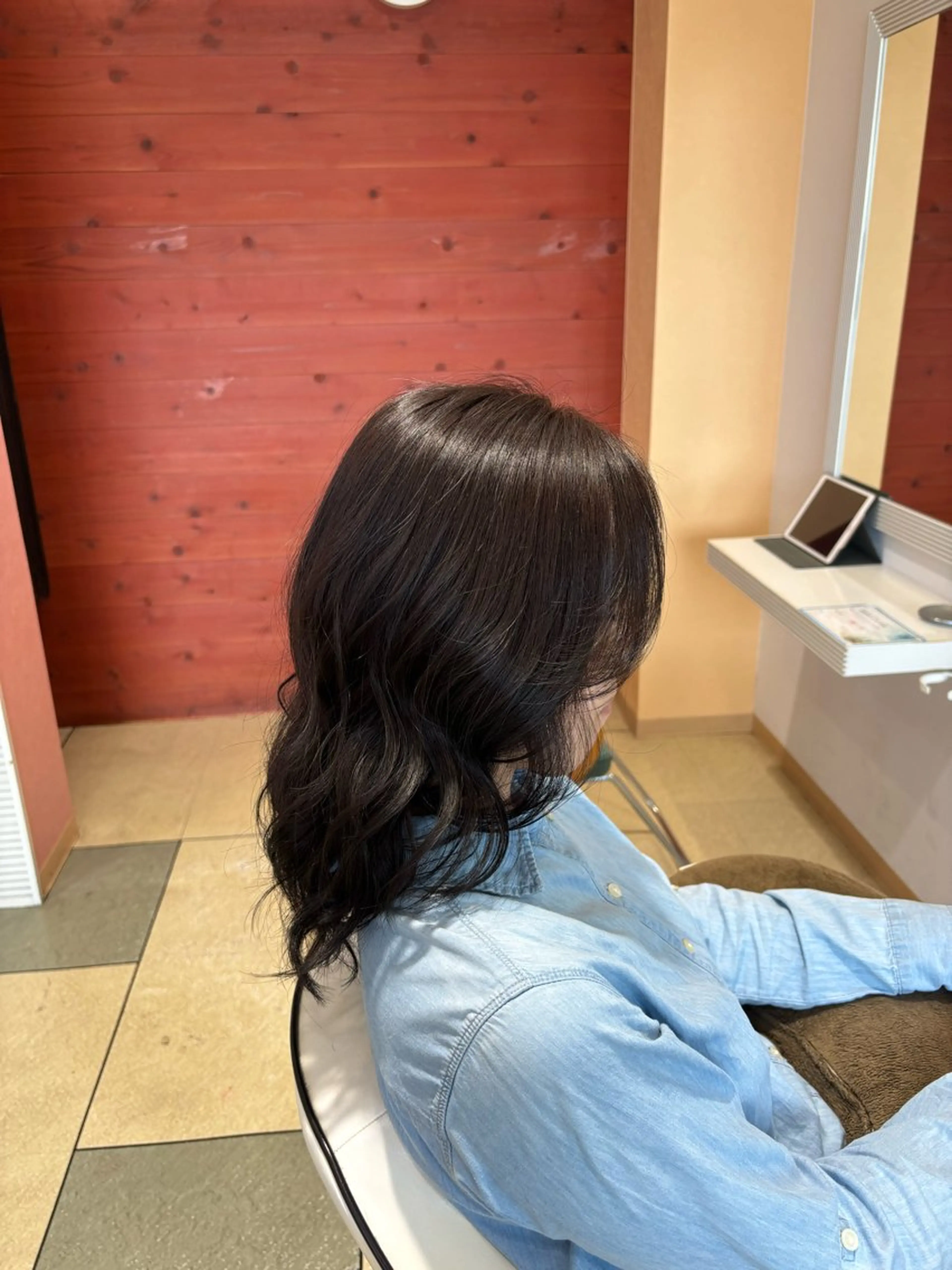 セミロング カラー 透明感カラー/ くびれヘア/ユウユのヘアスタイル