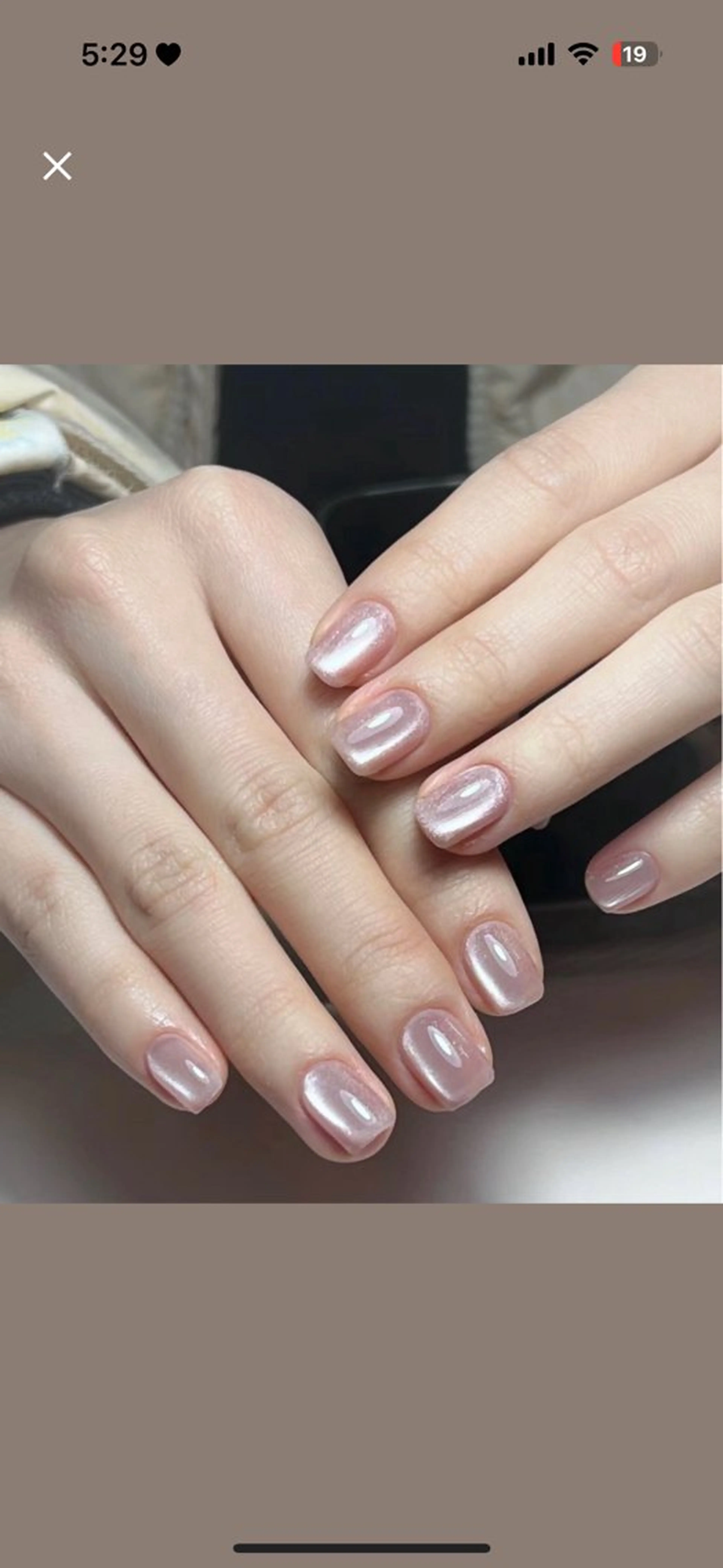 マグネットins流行りネイルの写真