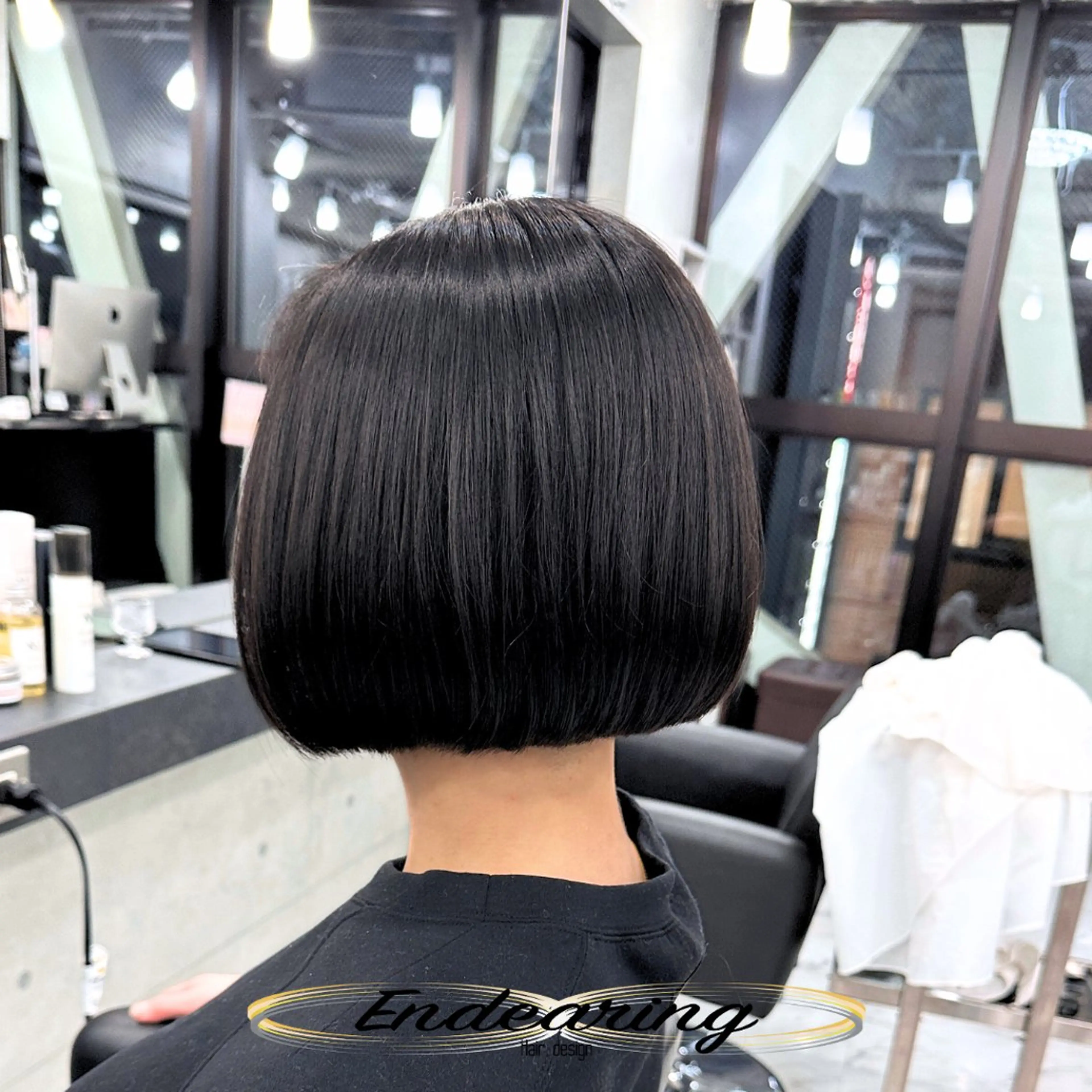 ショート ワンレンボブ ボブ 似合わせカット カット Endearing 銀座/レイヤーカットのヘアスタイル