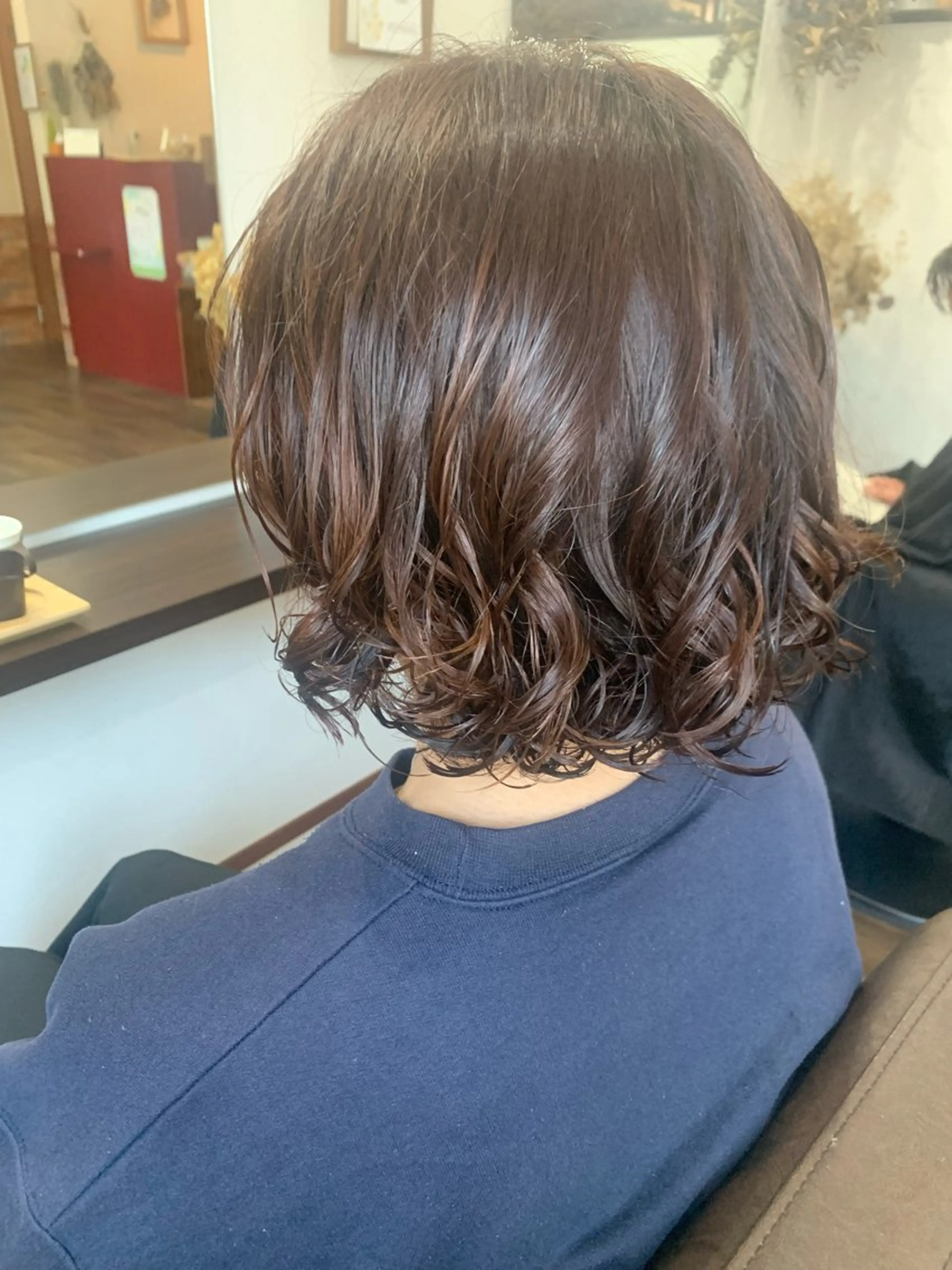 ミディアム パーマ ミディアムパーマ ボブ カット パーマ hair Libra所属・ヘアー リブラのヘアスタイル