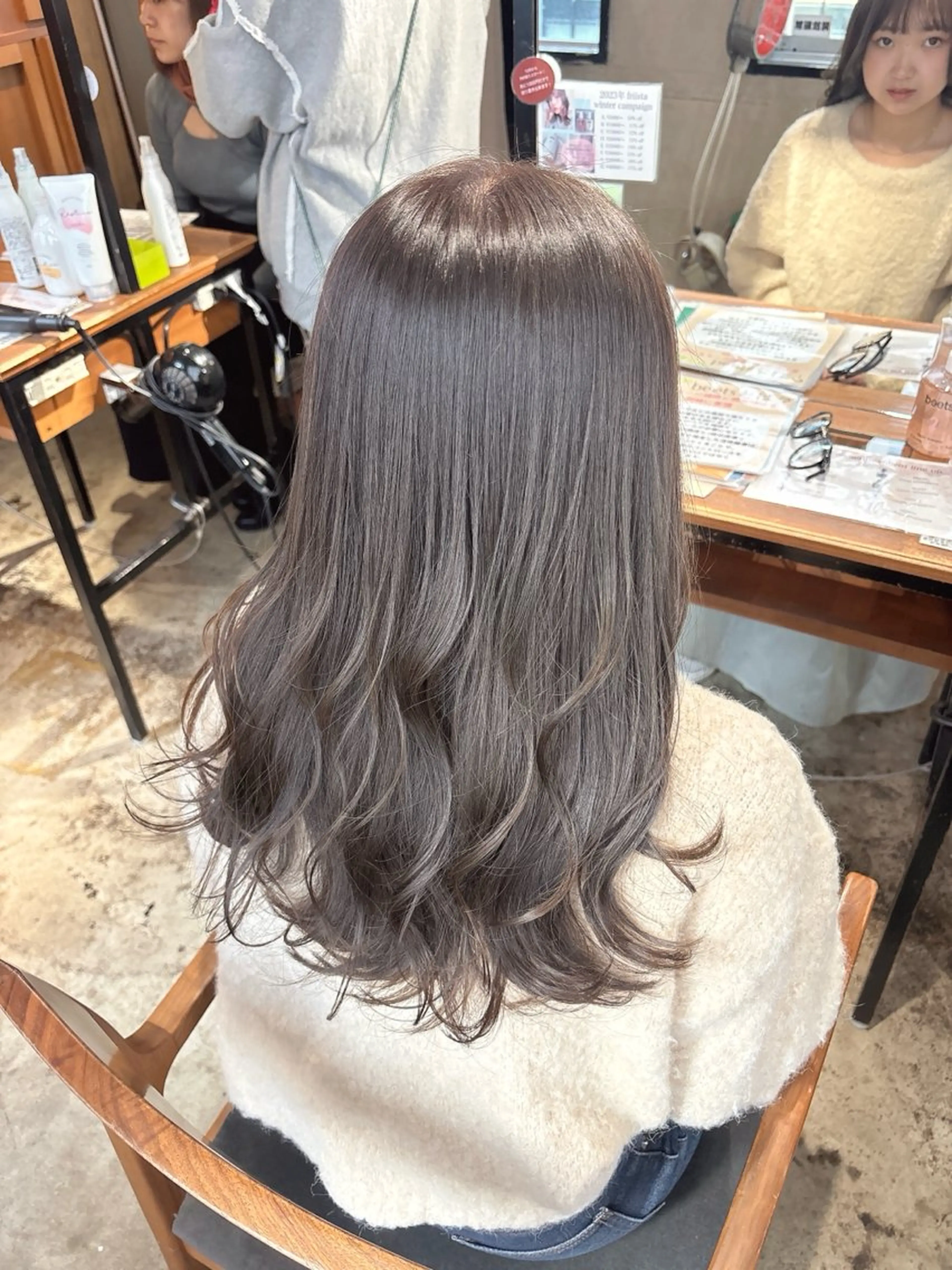 ロング カラー カット ヘアカラー 梅田美容室 山崎海波のヘアスタイル