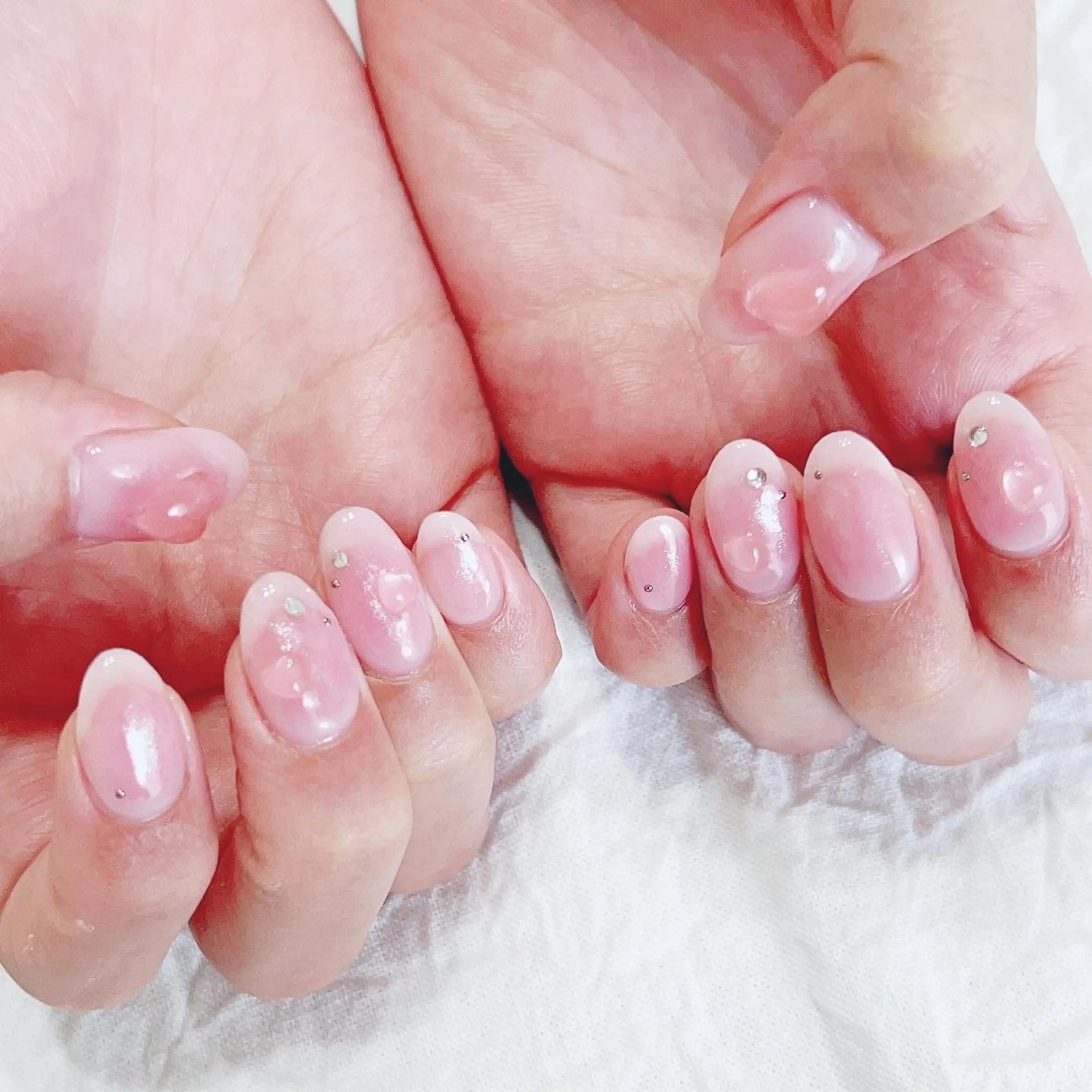 ネイル ハート UVネイル ハンドネイル peaberry nailのネイルデザイン