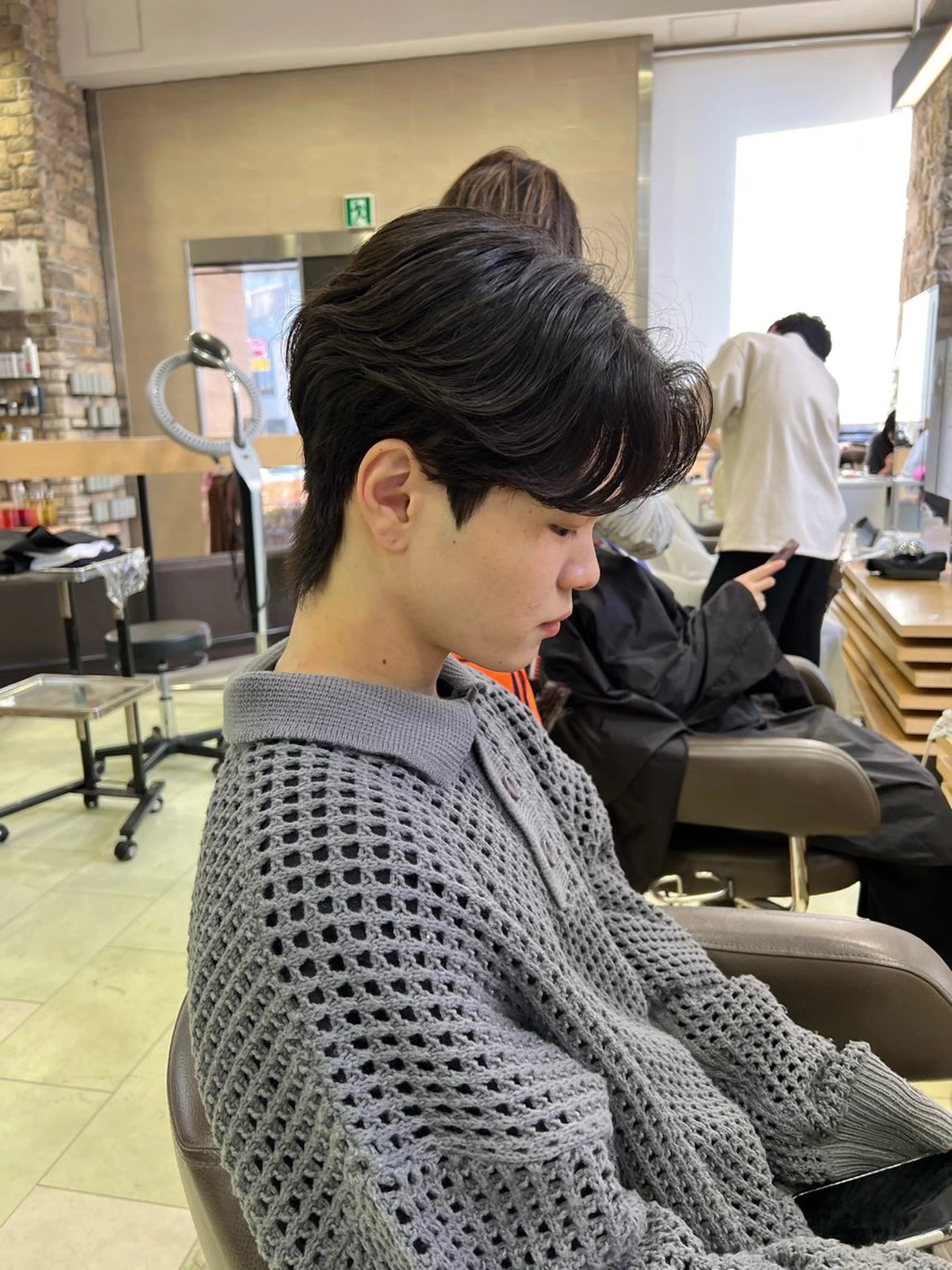 ショート パーマ メンズ カット パーマ ﾎｯﾄﾍﾟｯﾊﾟｰ に移行中【かな】のヘアスタイル