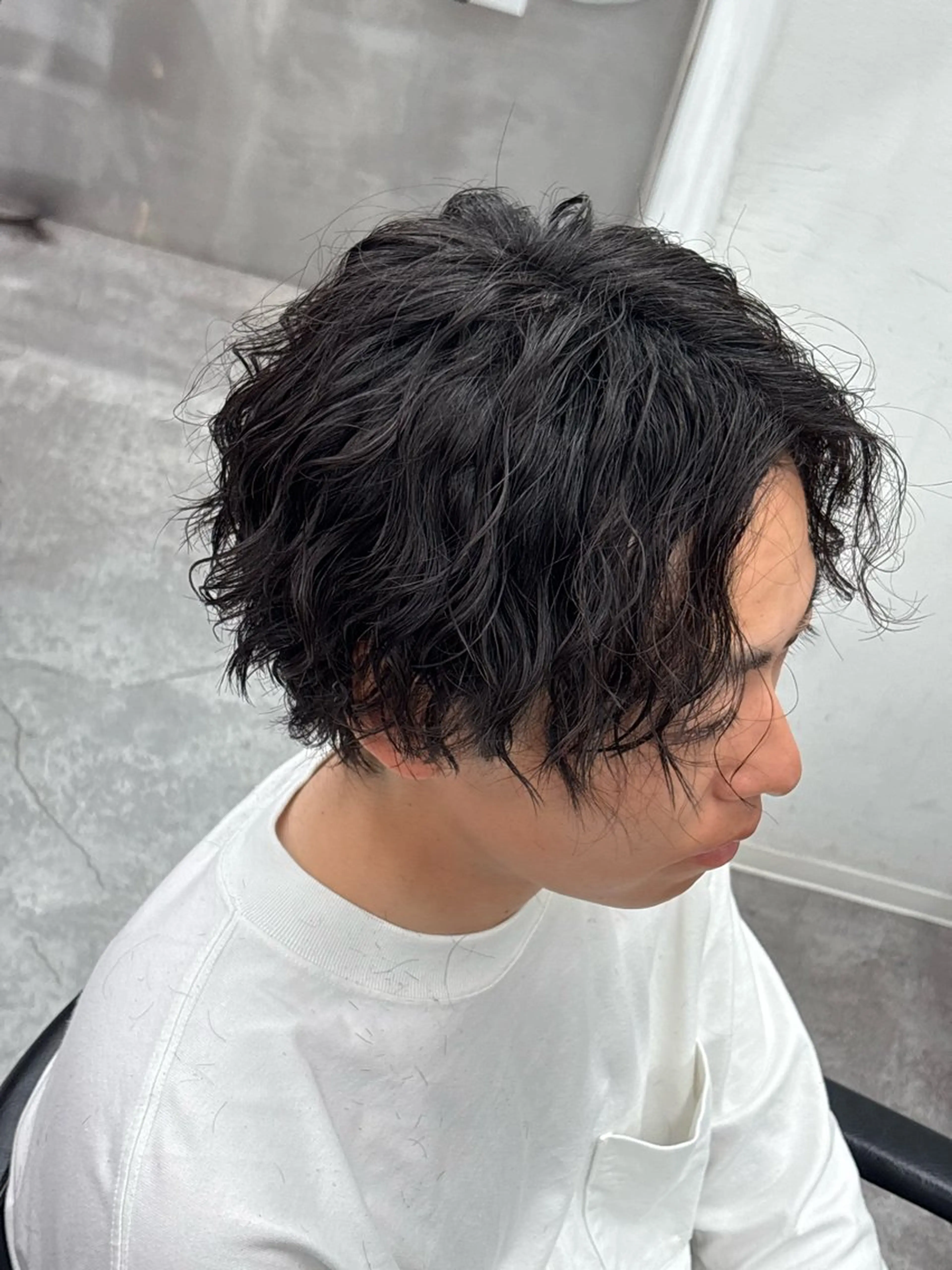 ミディアム カラー パーマ メンズ カット パーマ トリートメント ヘアセット メンズパーマ特化 🔥韓国ヘア職人🔥のヘアスタイル