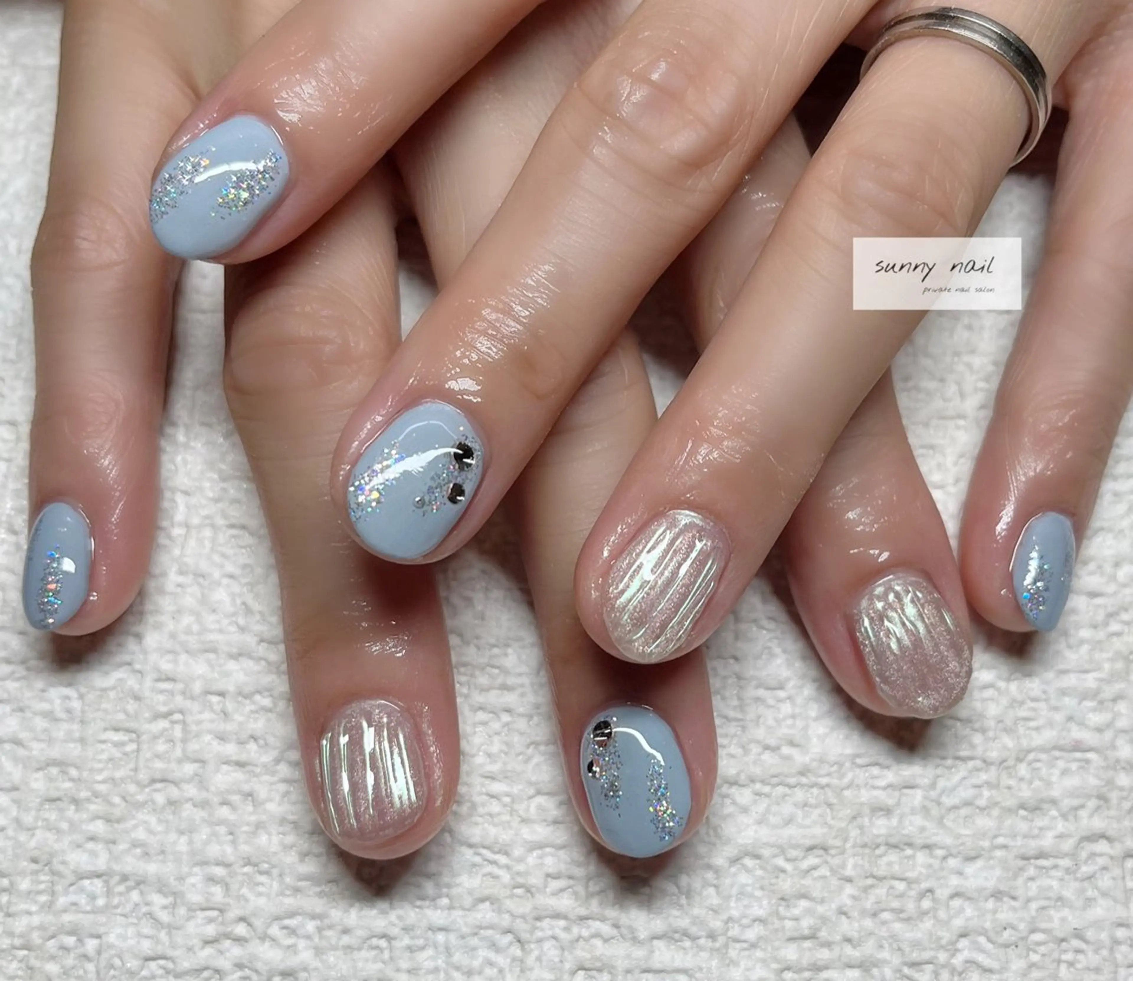 ネイル 水色 sunny nailのネイルデザイン