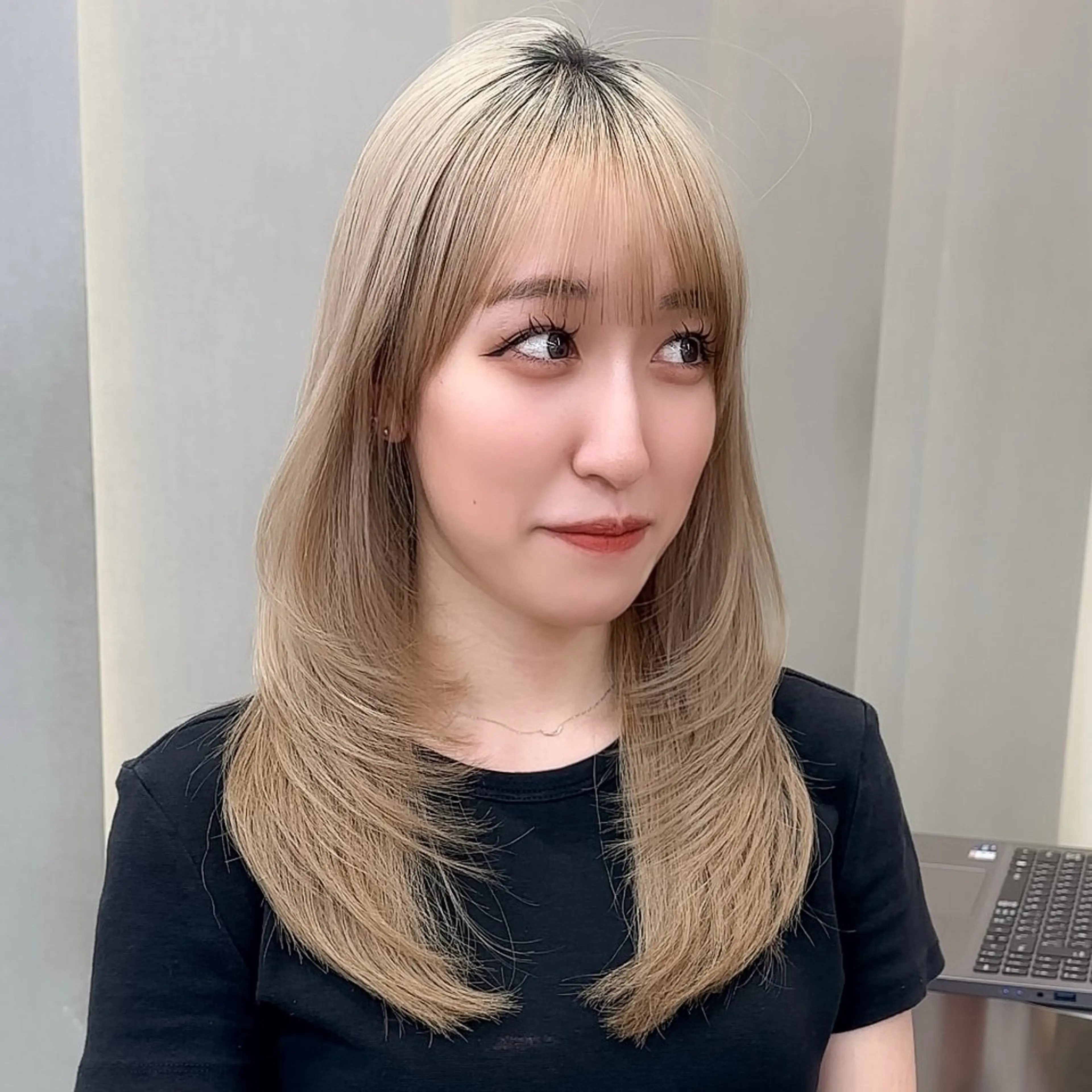 ロング 縮毛矯正/韓国ヘア /レイヤー🎀ミズキのヘアスタイル