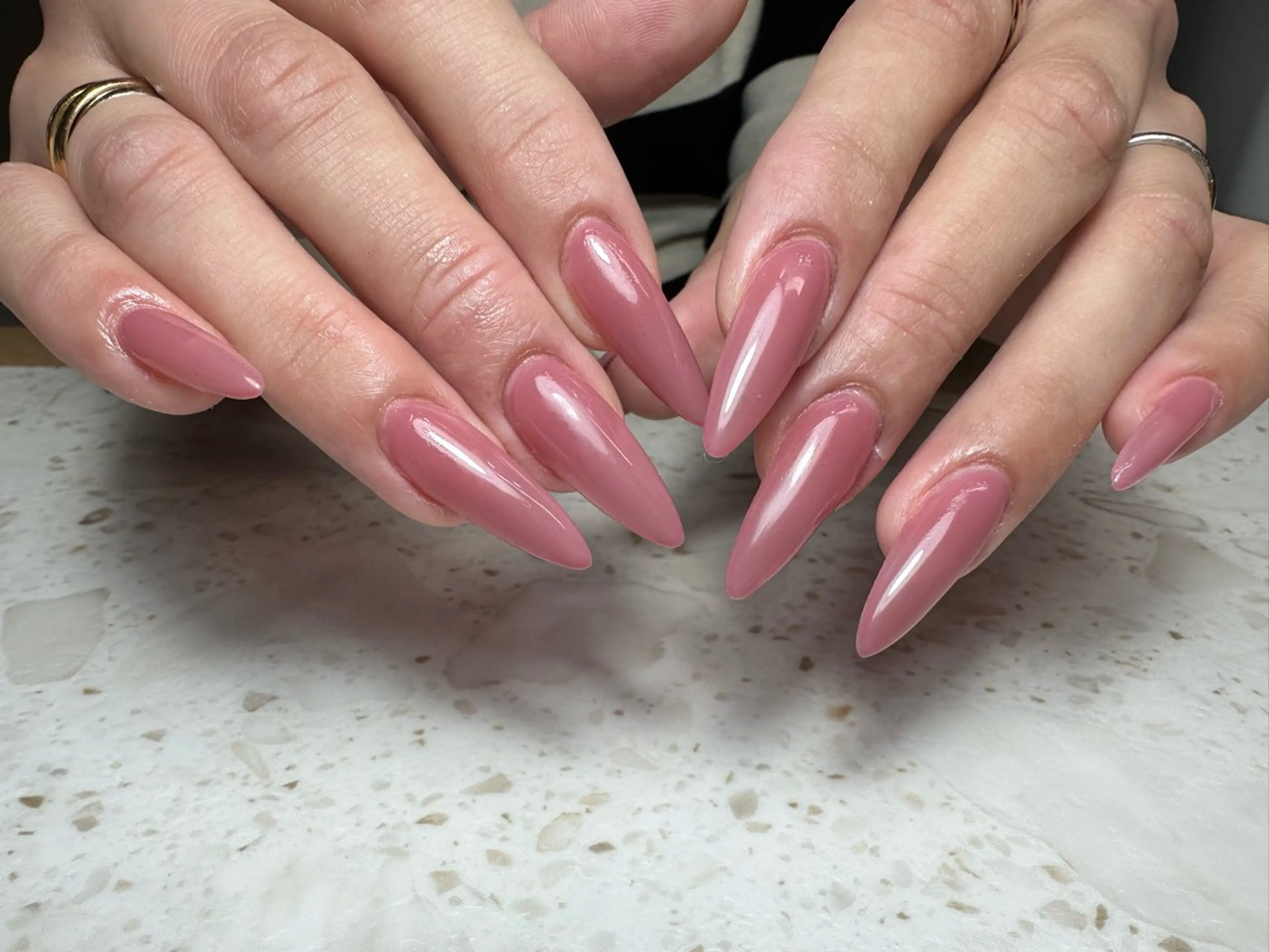 🖐️ハンドチップ長さ出し10本💅+ワンカラーorグラデーション🩵の写真