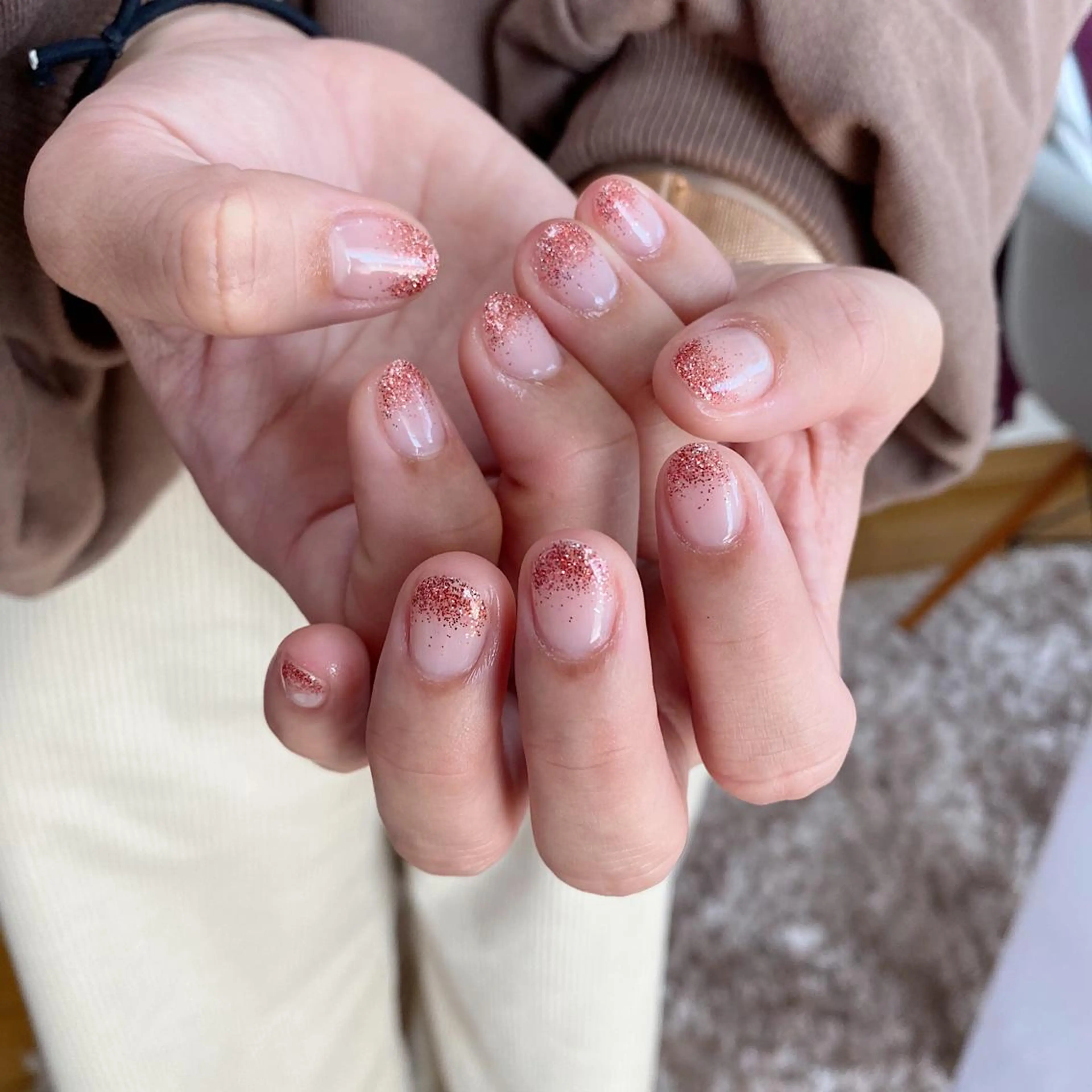 ネイル グラデーション ラメ(グリッター) ラメグラデーション lcoco nailのネイルデザイン