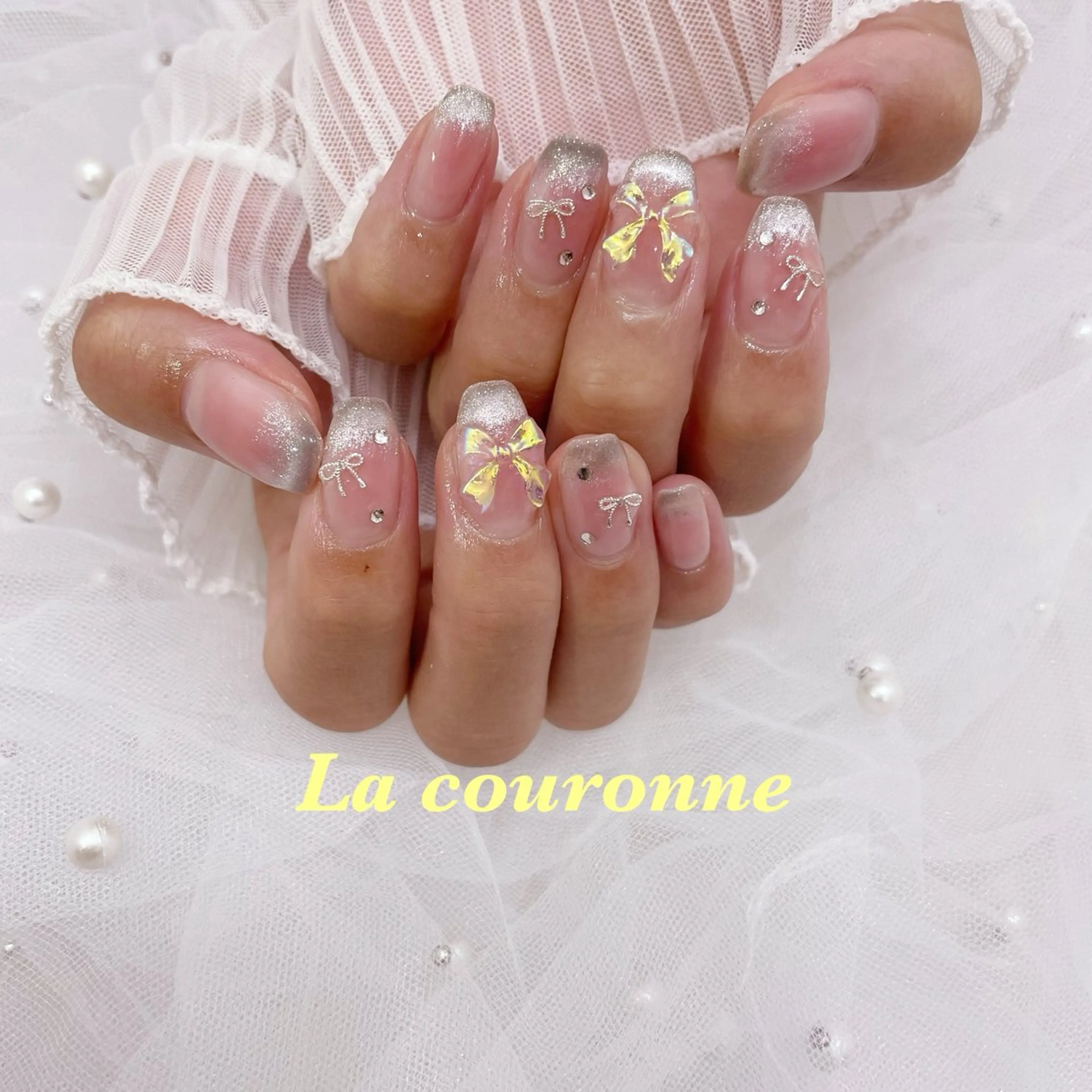 【ワンホン✨】チークマグネットネイル🪄🎀の写真