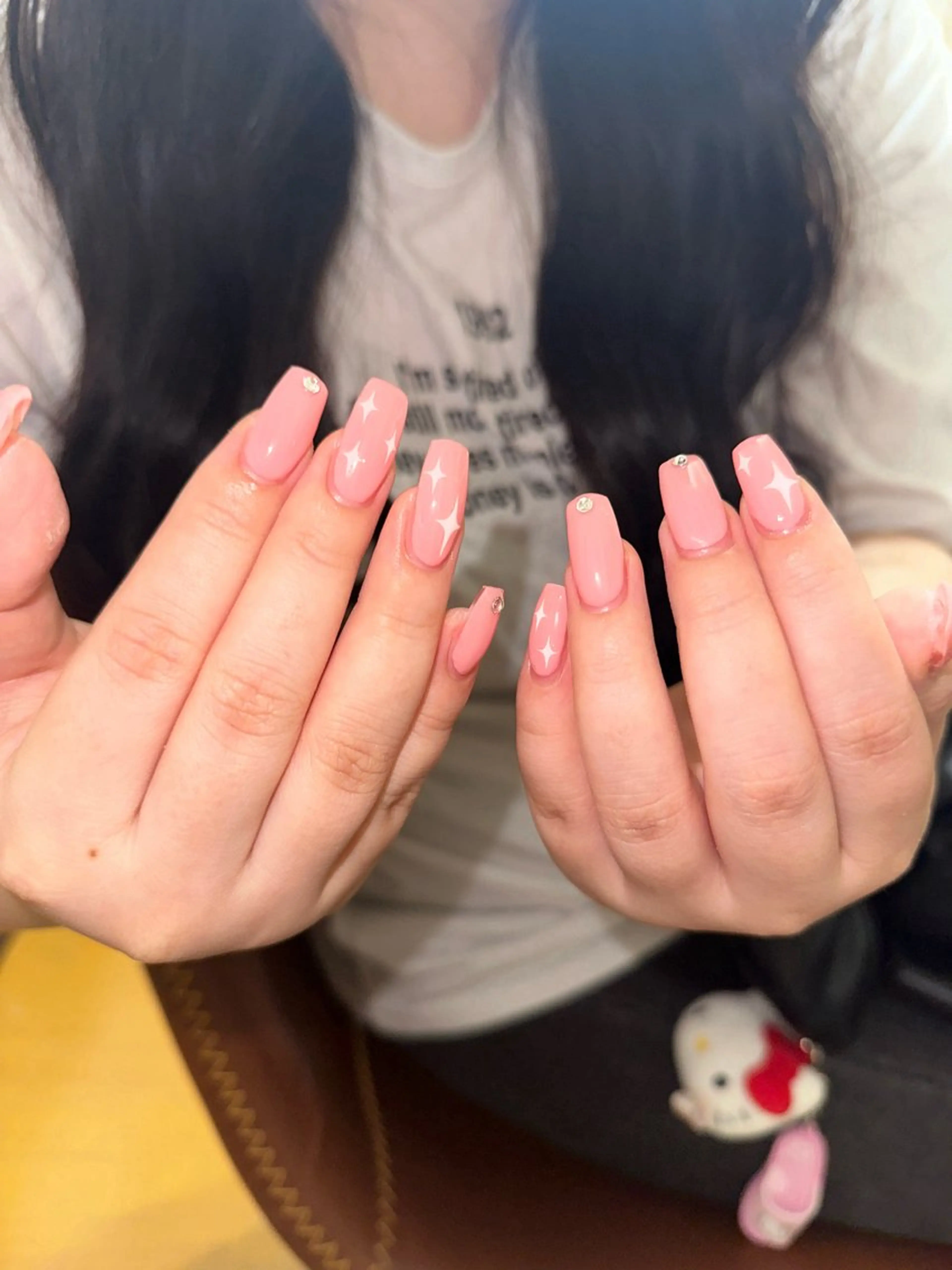 ネイル 長さ出し ワンカラーネイル nail&eye pang hinaのネイルデザイン
