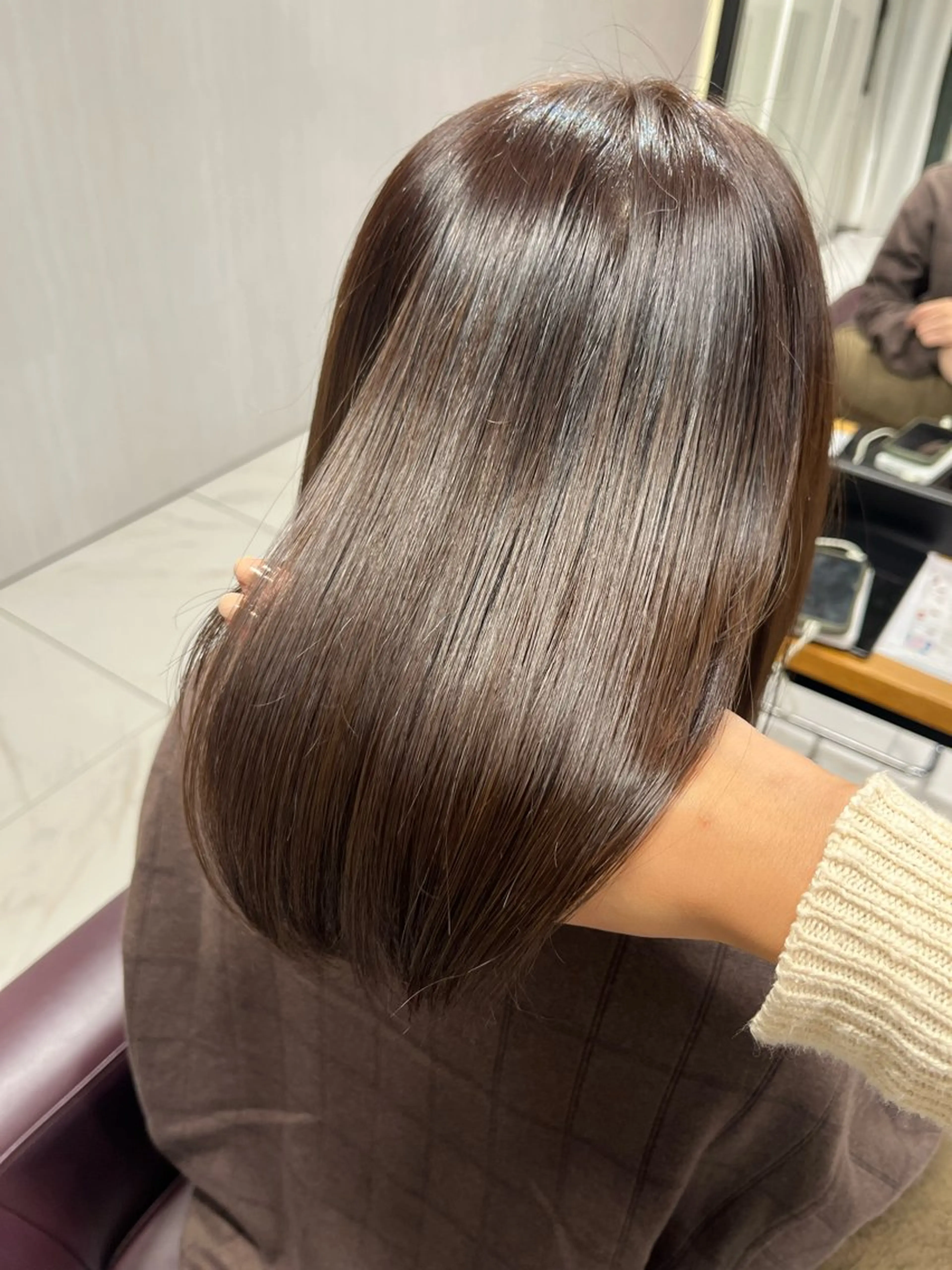 ミディアム カラー ブラウンカラー マロンブラウン トリートメント ヘアカラー トリートメント Miyu🎀レイヤー ／透明感カラー🪽のヘアスタイル