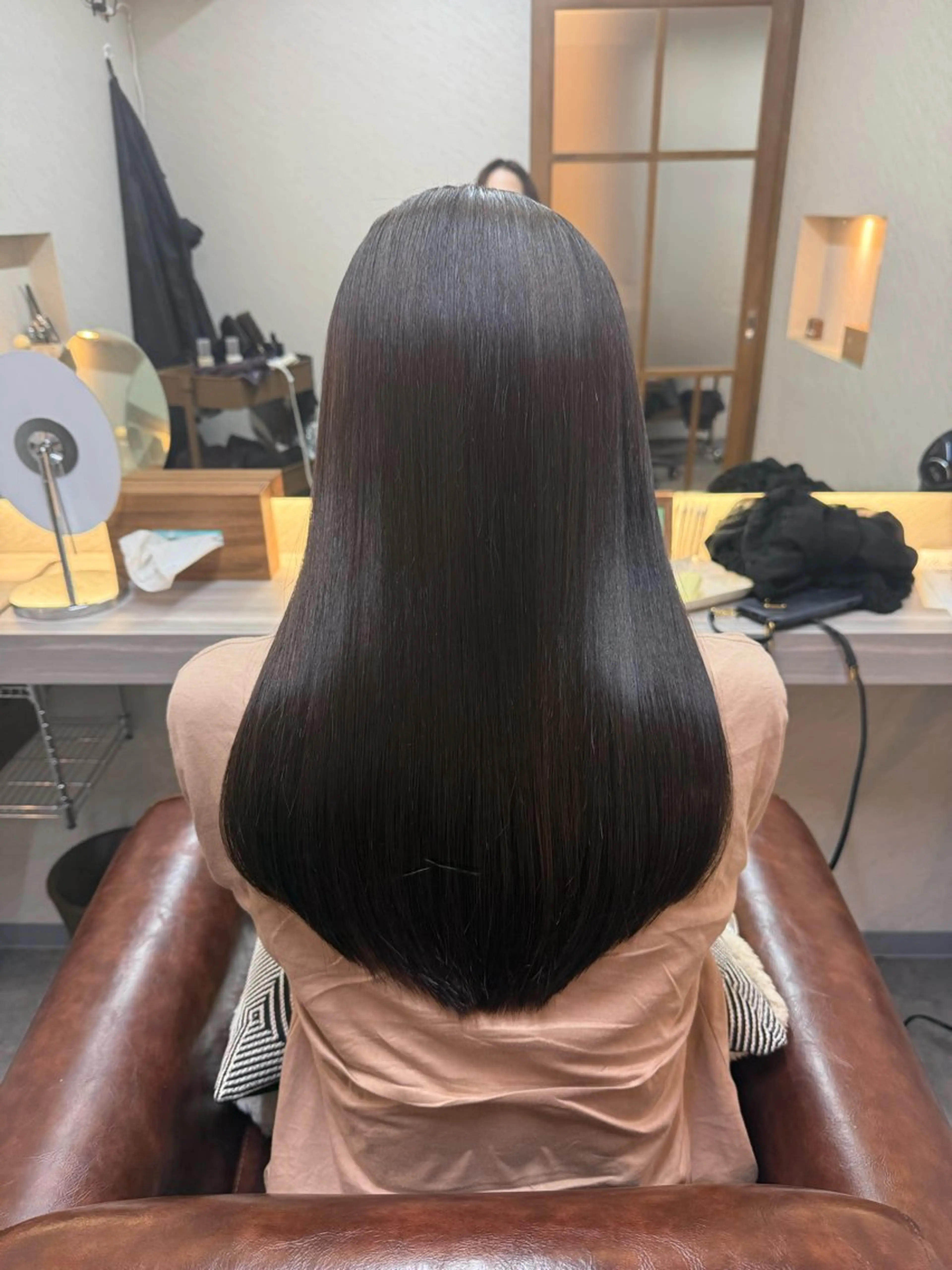 ロング カット 縮毛矯正 トリートメント amie所属・艶髪/ moeのヘアスタイル