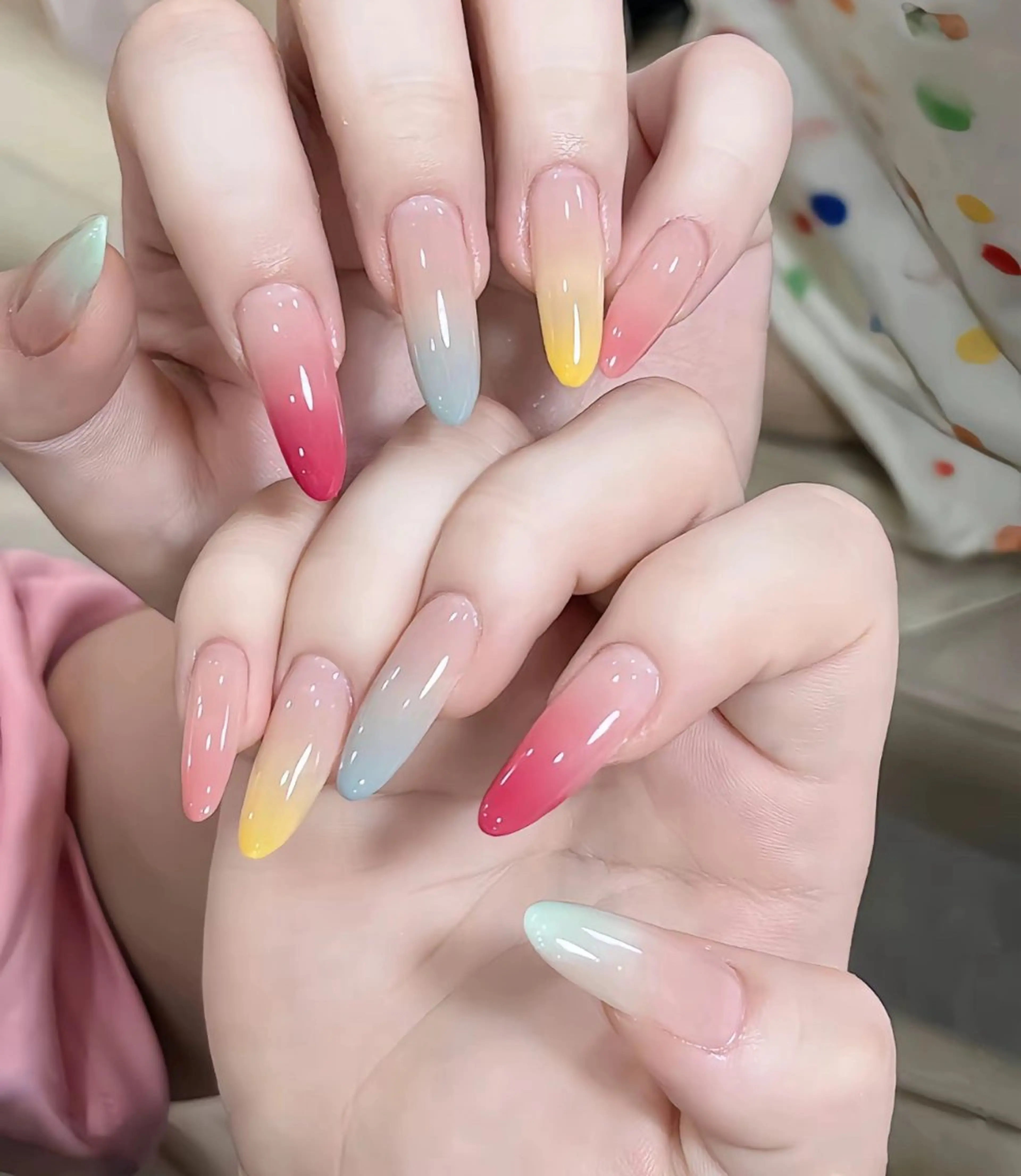 ネイル チークネイル フットネイル フレンチネイル 韓国ネイル 持ち込み candy nail 韓国風ワンホンネイルのネイルデザイン
