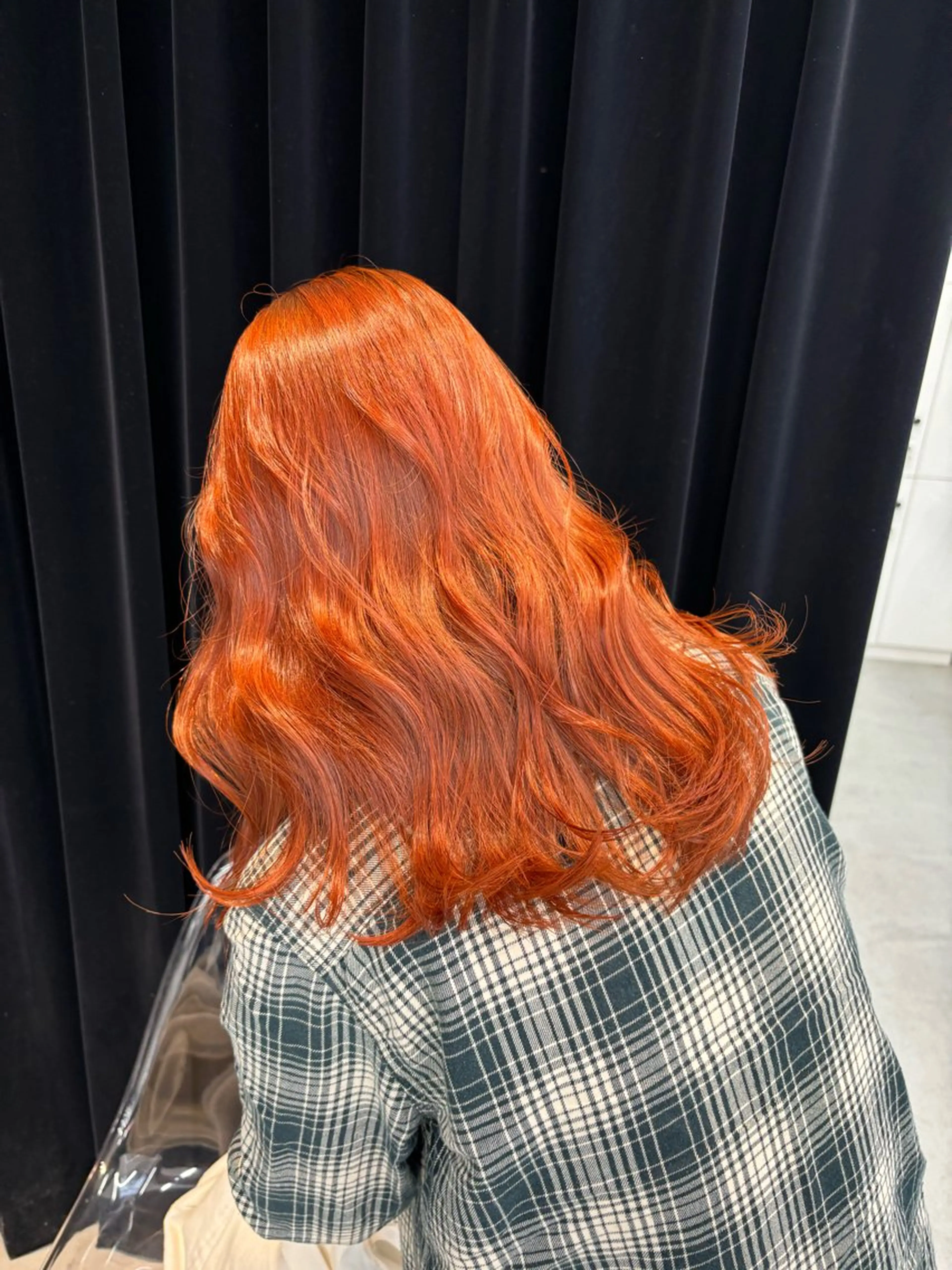 セミロング カラー ヘアアレンジ オレンジ ヘアカラー トリートメント 夕羽夢🍓矢場/ 透明感カラーのヘアスタイル