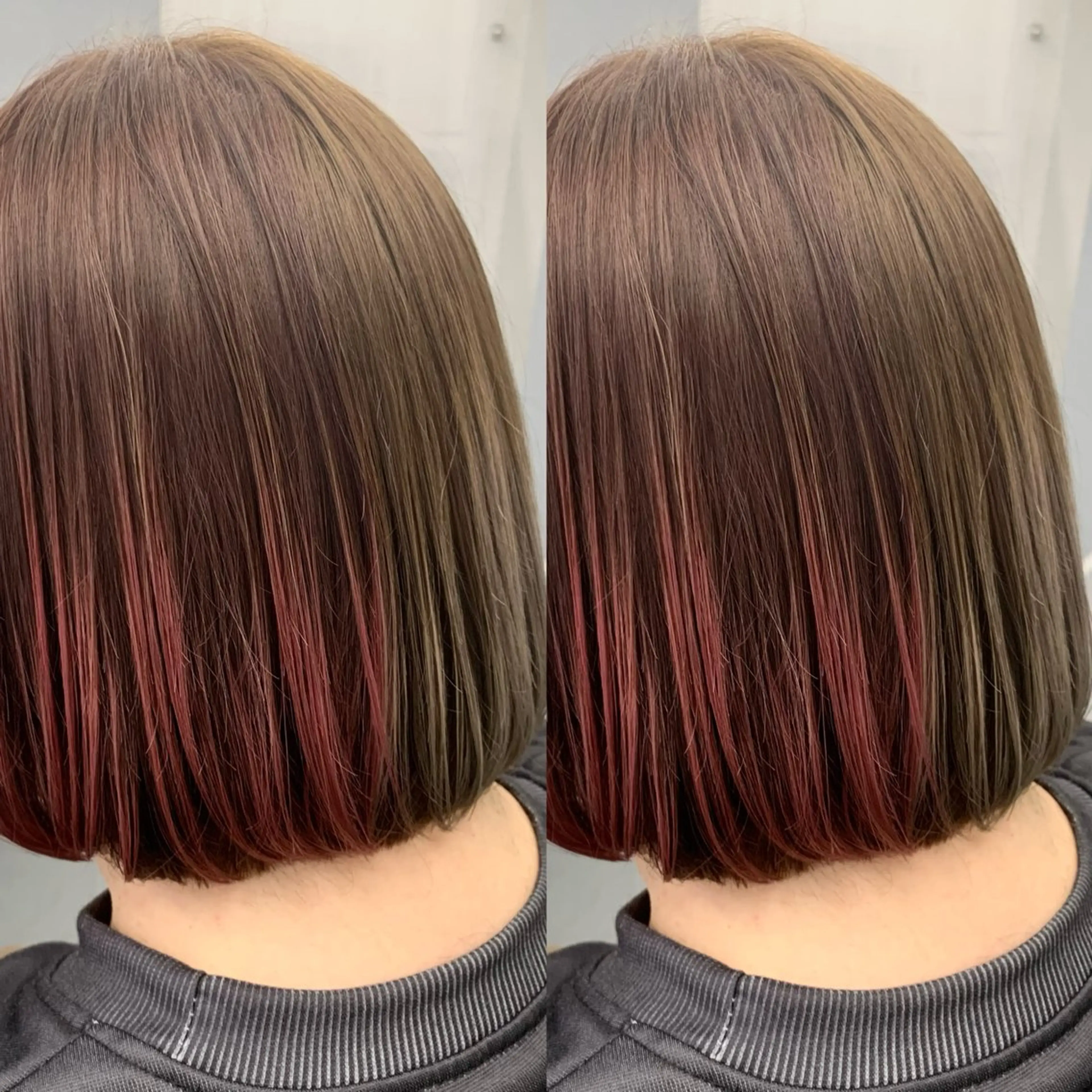 ミディアム ボブ ブリーチ無しカラー✨ 美鈴のヘアスタイル