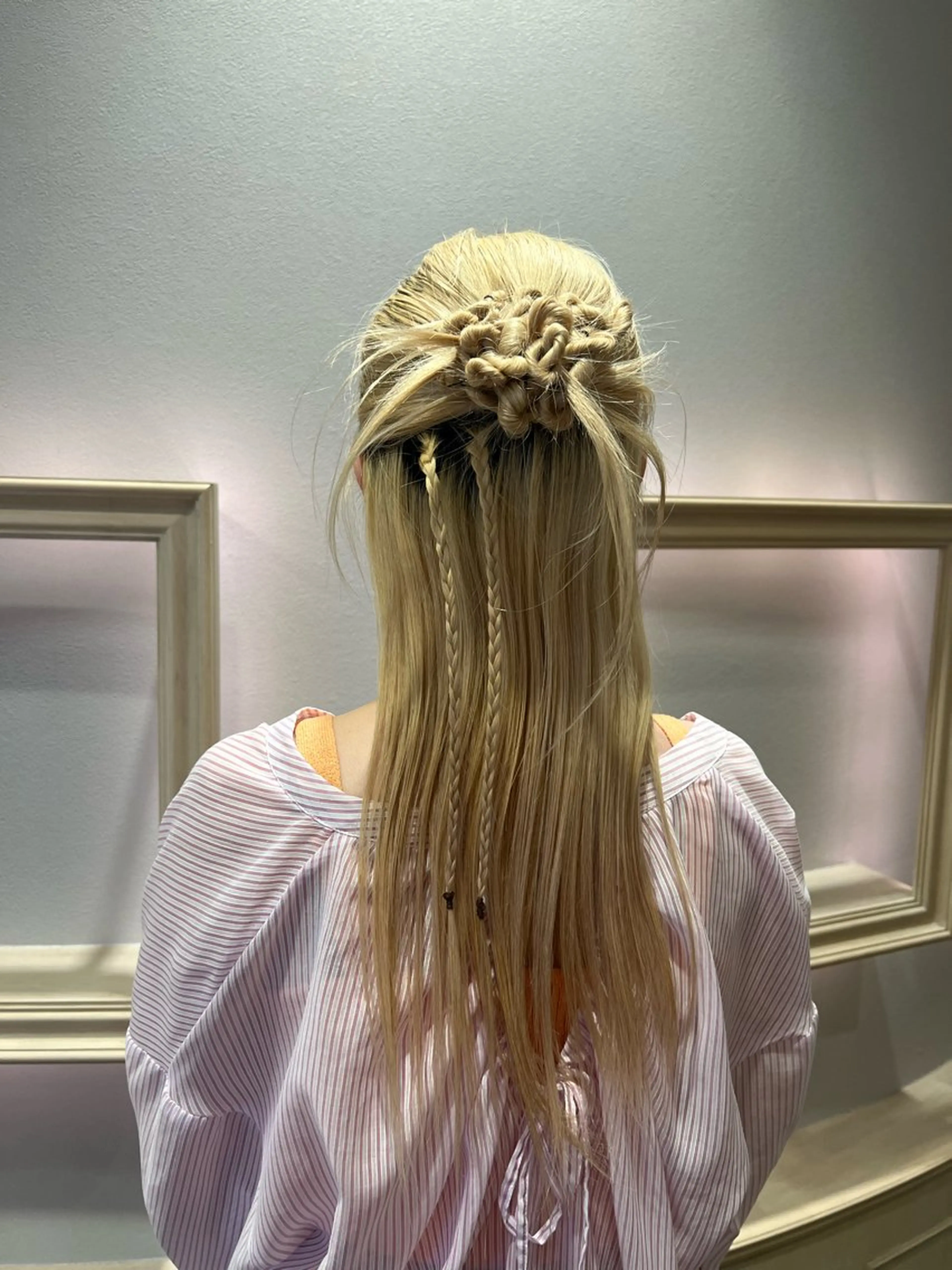 ロング ヘアアレンジ ハーフアップ ヘアセット SALOWIN川崎WEST店所属・🌷川崎/アレンジ/ 暖色ボブ/コトネ🌷のヘアスタイル