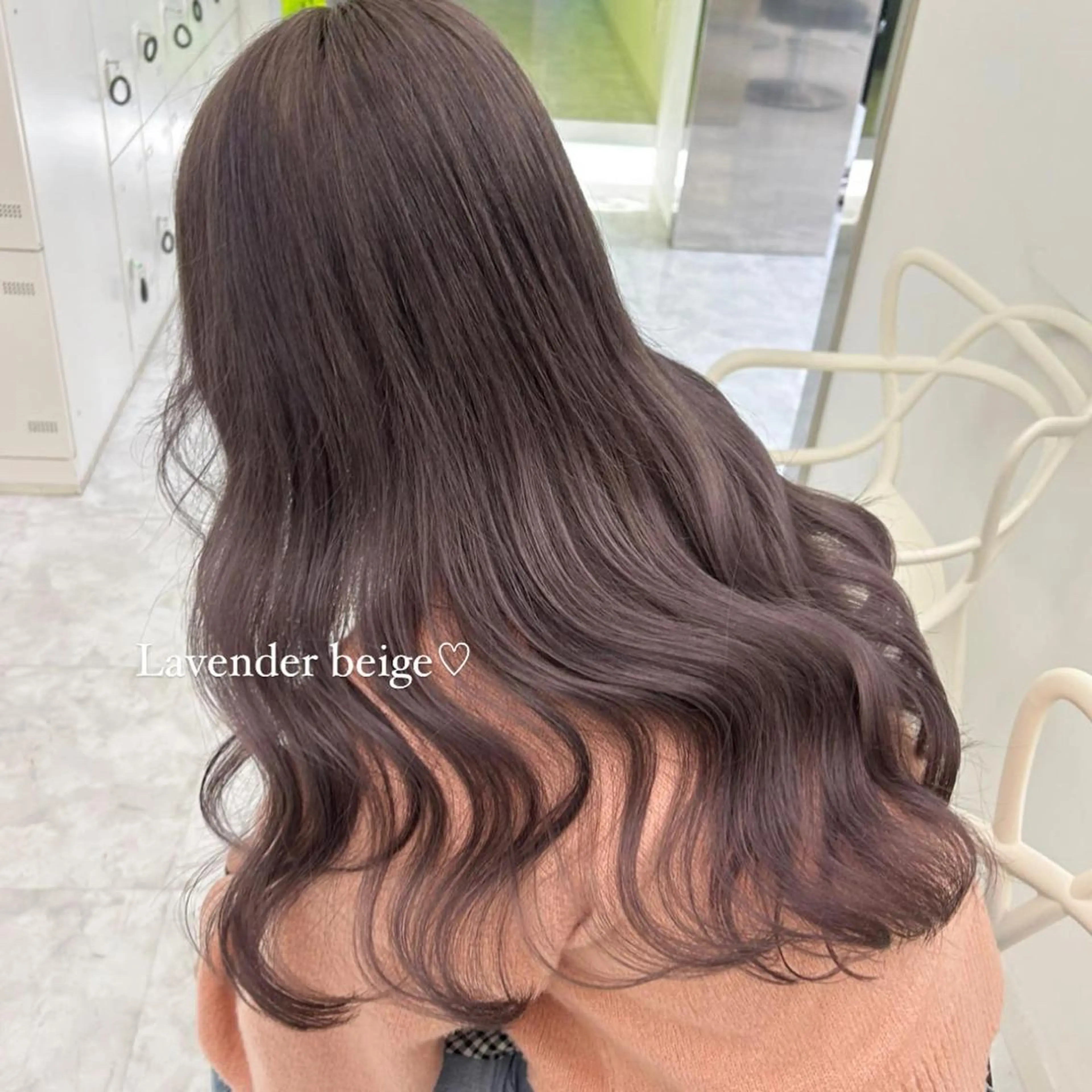 ロング ヘアカラー トリートメント 淡色ラベンダー♡ ニーナ🎀🦙のヘアスタイル