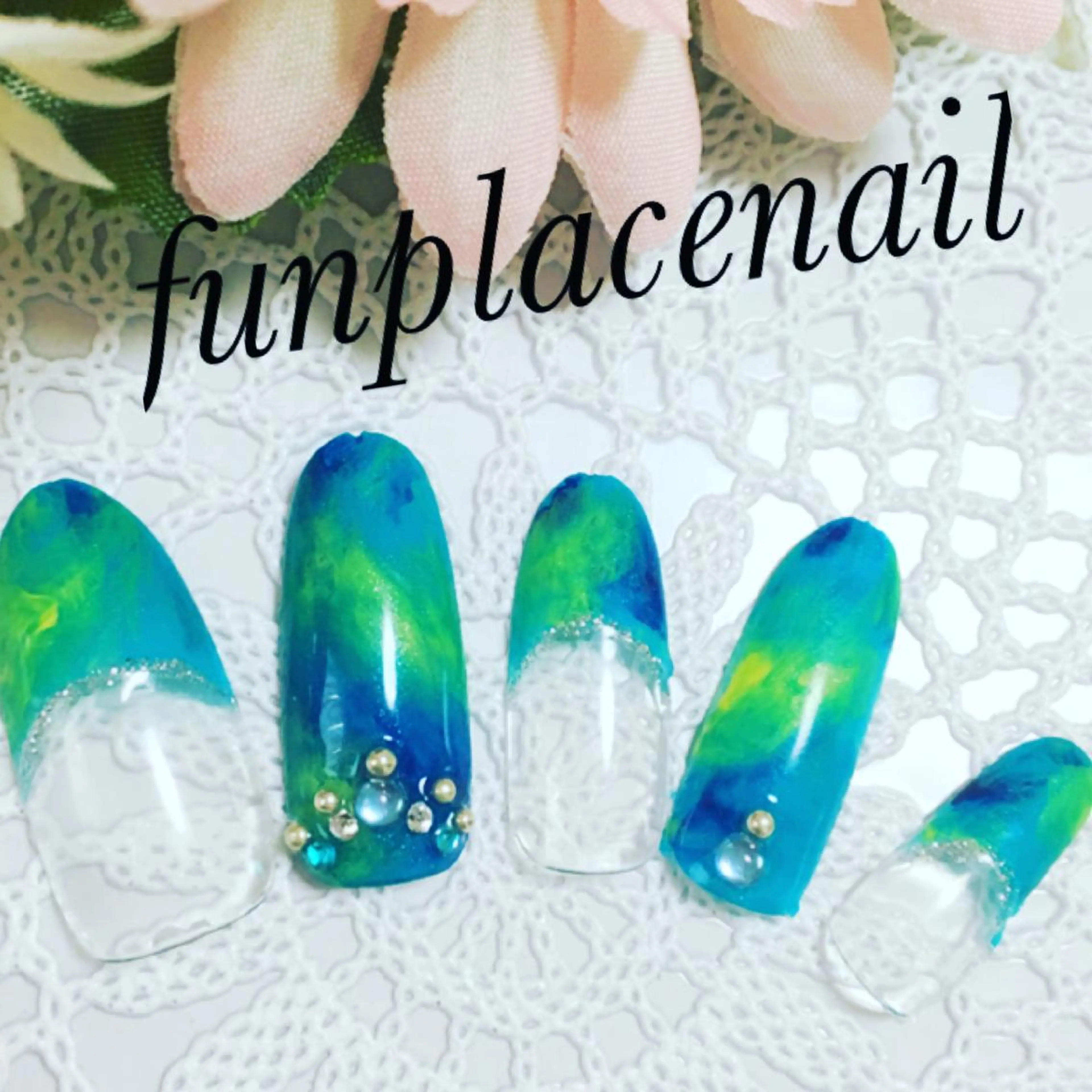 ショート ミディアム セミロング ロング カラー パーマ ヘアアレンジ メンズ キッズ ネイル まつエク nail salon＆school felice所属・フェリーチェ瑞江店 新山のネイルデザイン