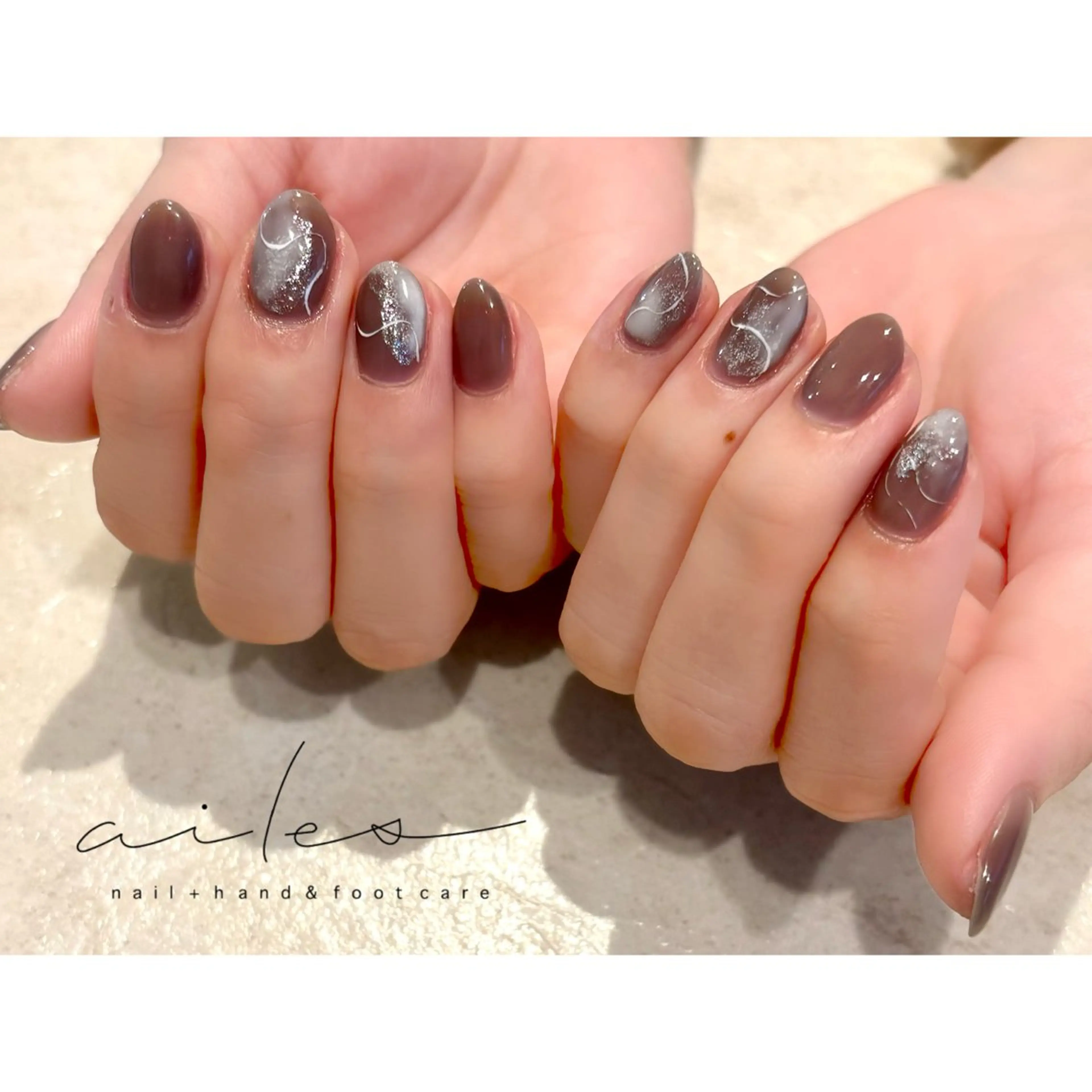 ネイル エールバイクレアチュールドゥエ所属・ailes柏 せきねのネイルデザイン