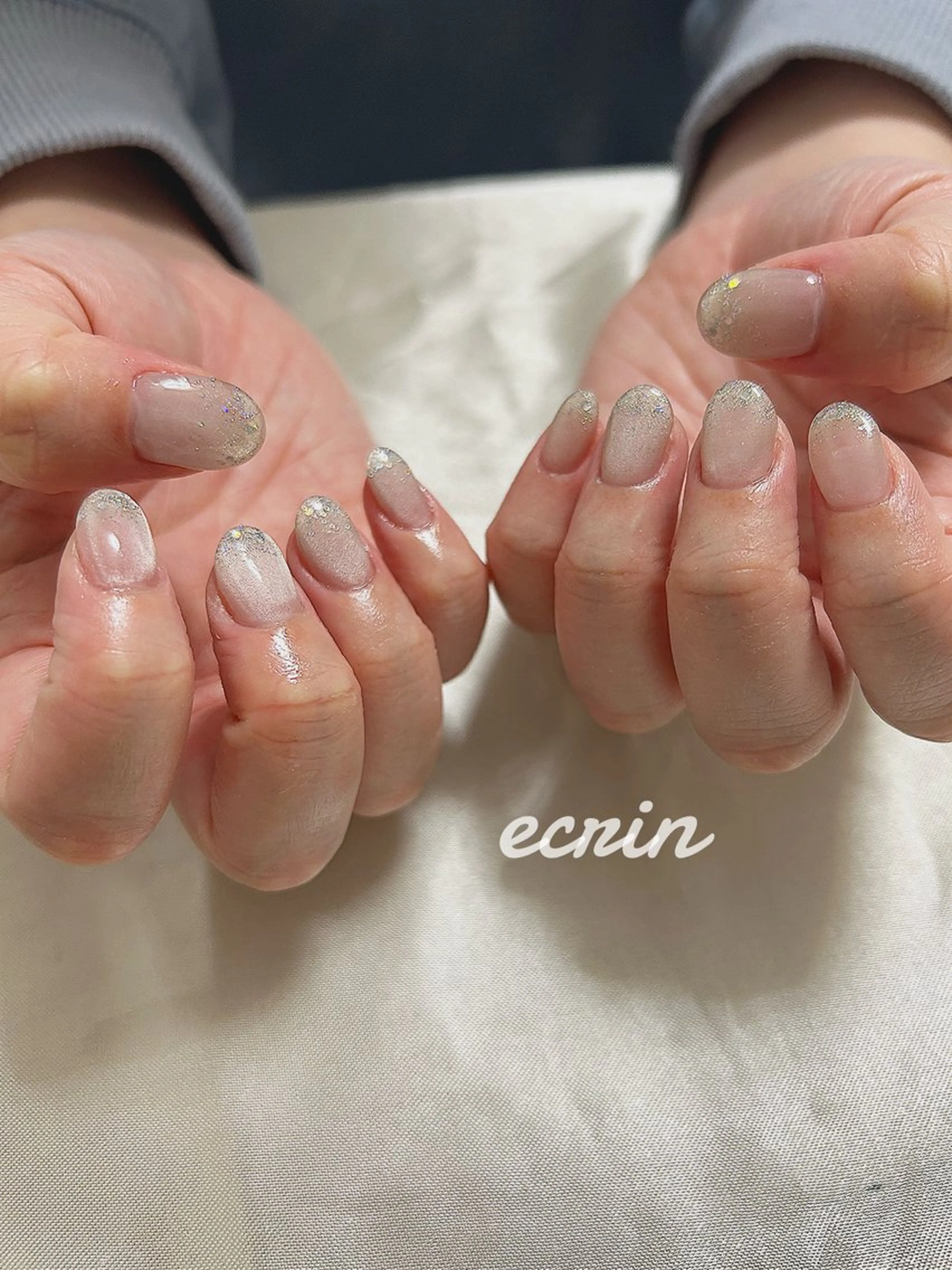 ネイル ラメ(グリッター) マグネットネイル ecrin (エクラン)のネイルデザイン