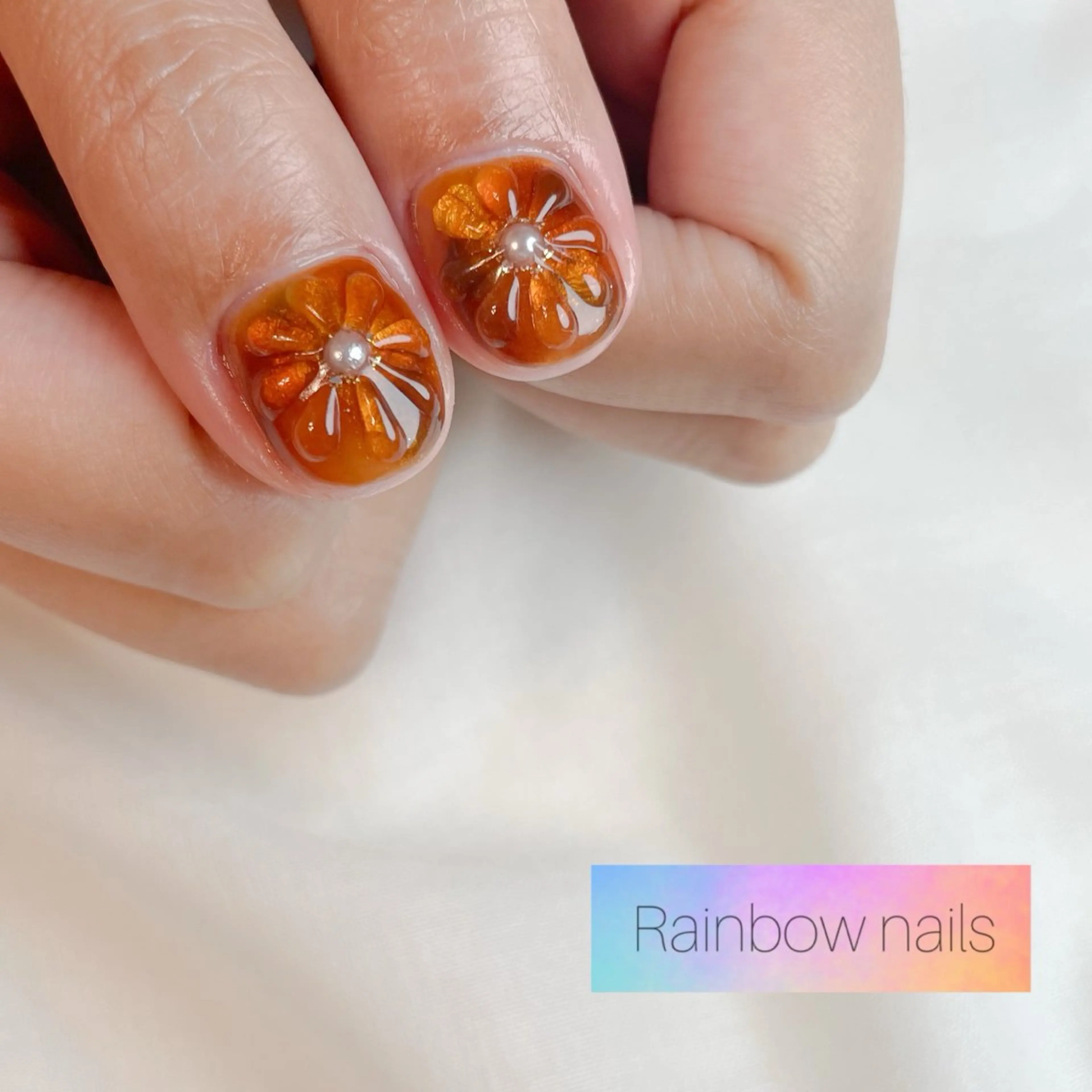 ネイル Rainbow nailsくろちゃんのネイルデザイン