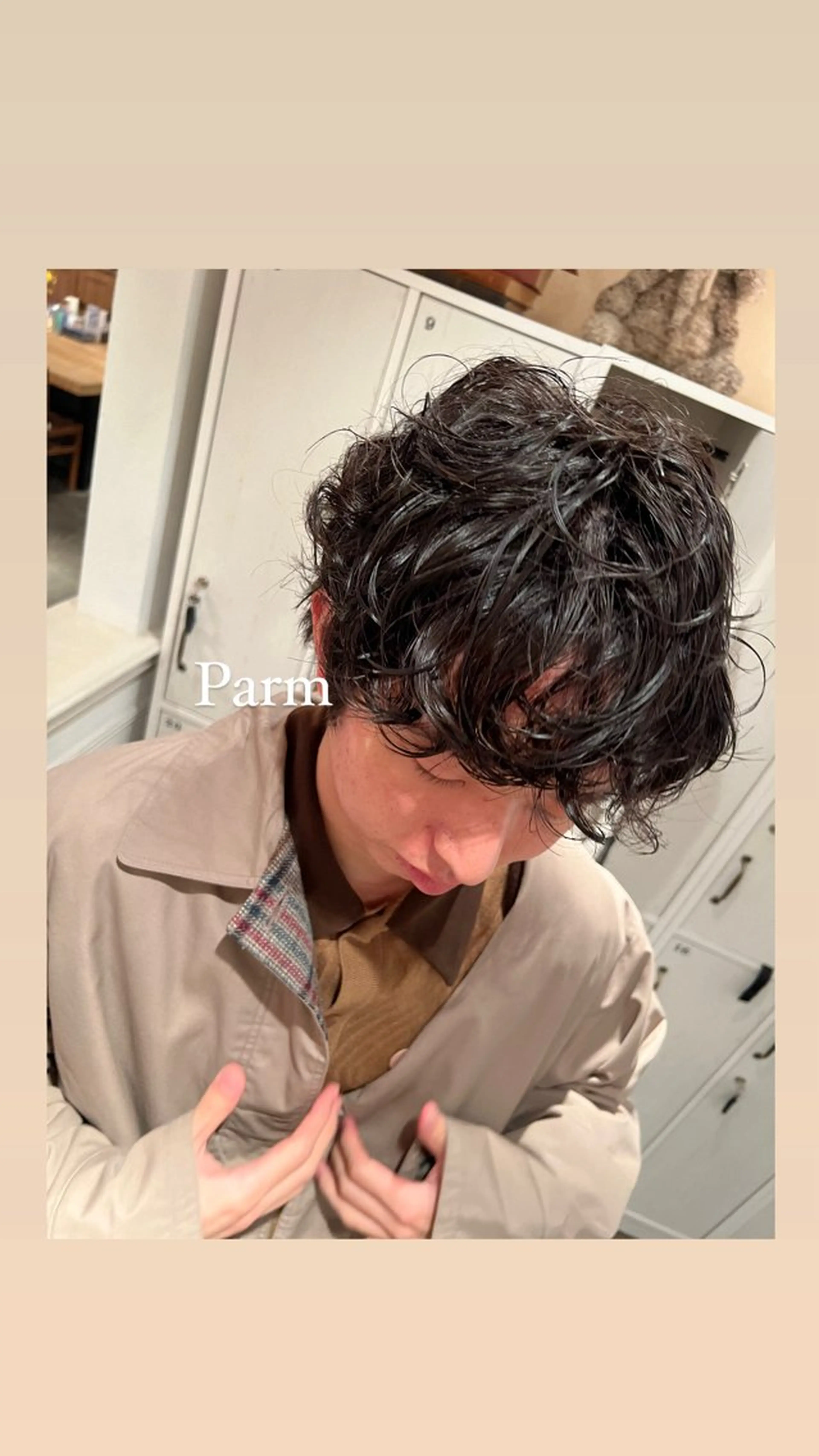 ショート パーマ メンズ マッシュ メンズパーマ カット パーマ ハイライト/インナー /ブリーチ/レイヤーのヘアスタイル