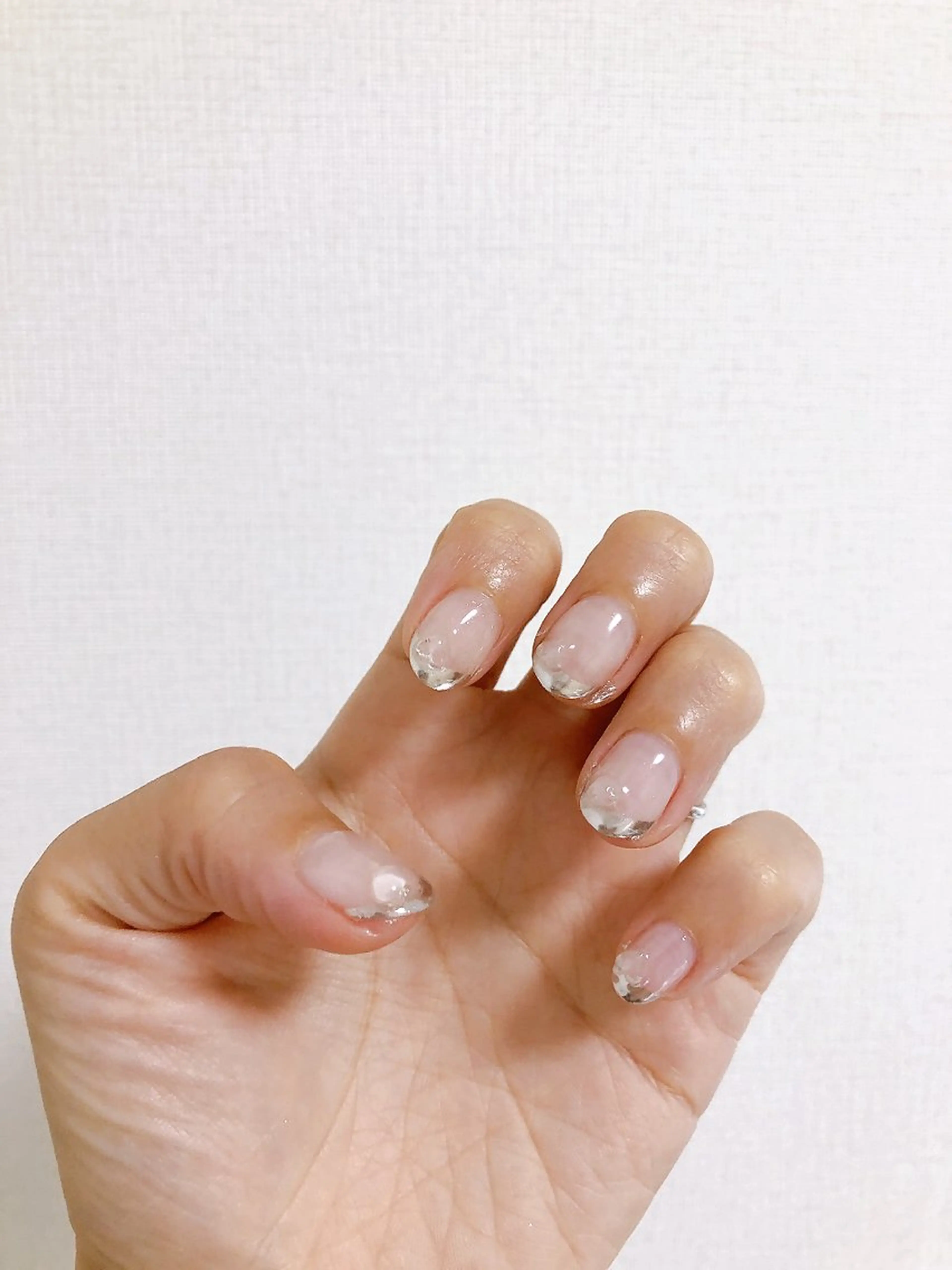 ネイル フレンチネイル ミラーネイル デ・アイム「nail salon MIMIPARUN」所属・ナリス化粧品 MIMIPARUNのネイルデザイン