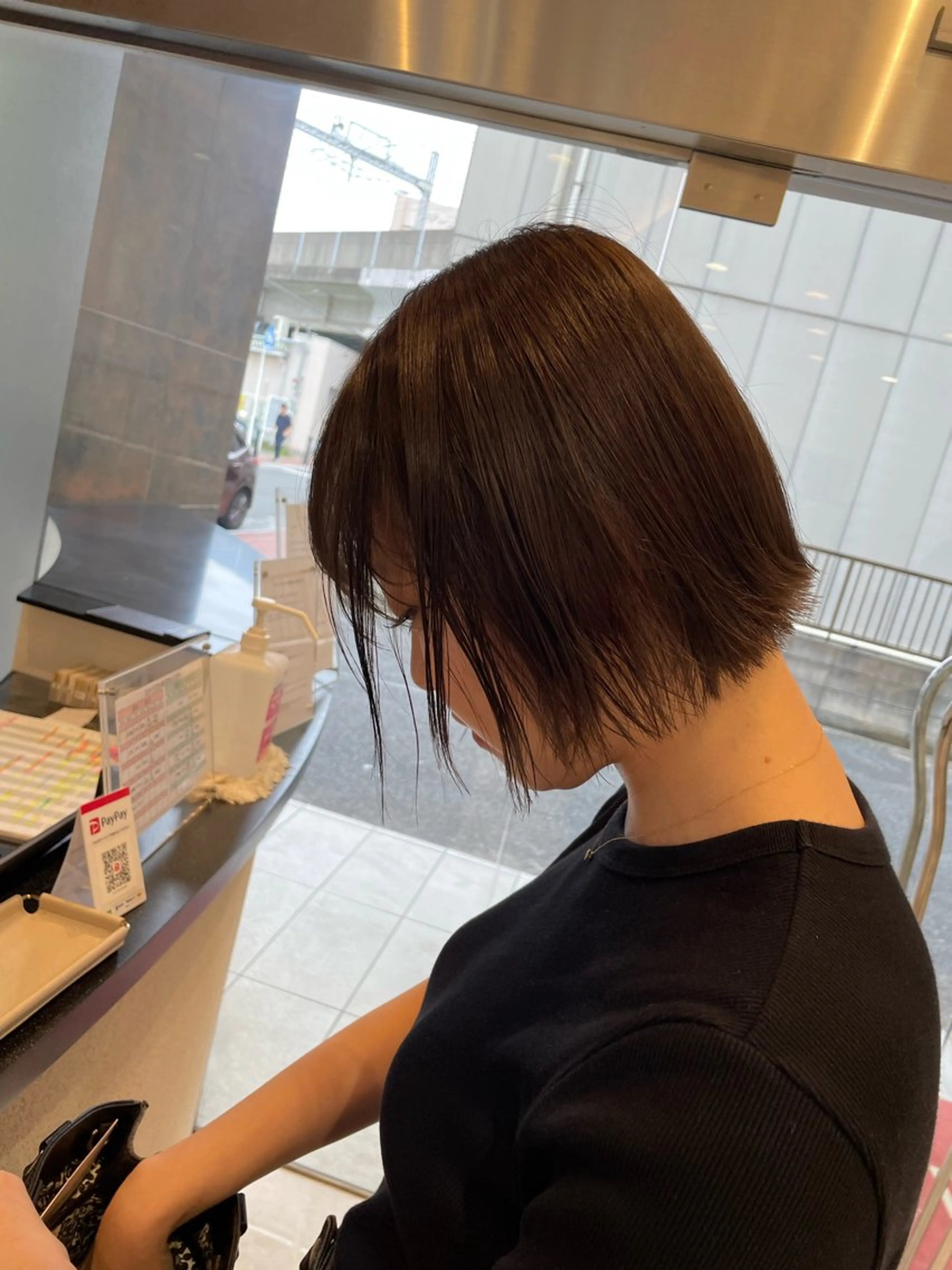 ショート カラー 切りっぱなしボブ 透明感カラー ボブ カット ヘアカラー ヘッドスパ／透明感 カラー伊藤 千尋のヘアスタイル