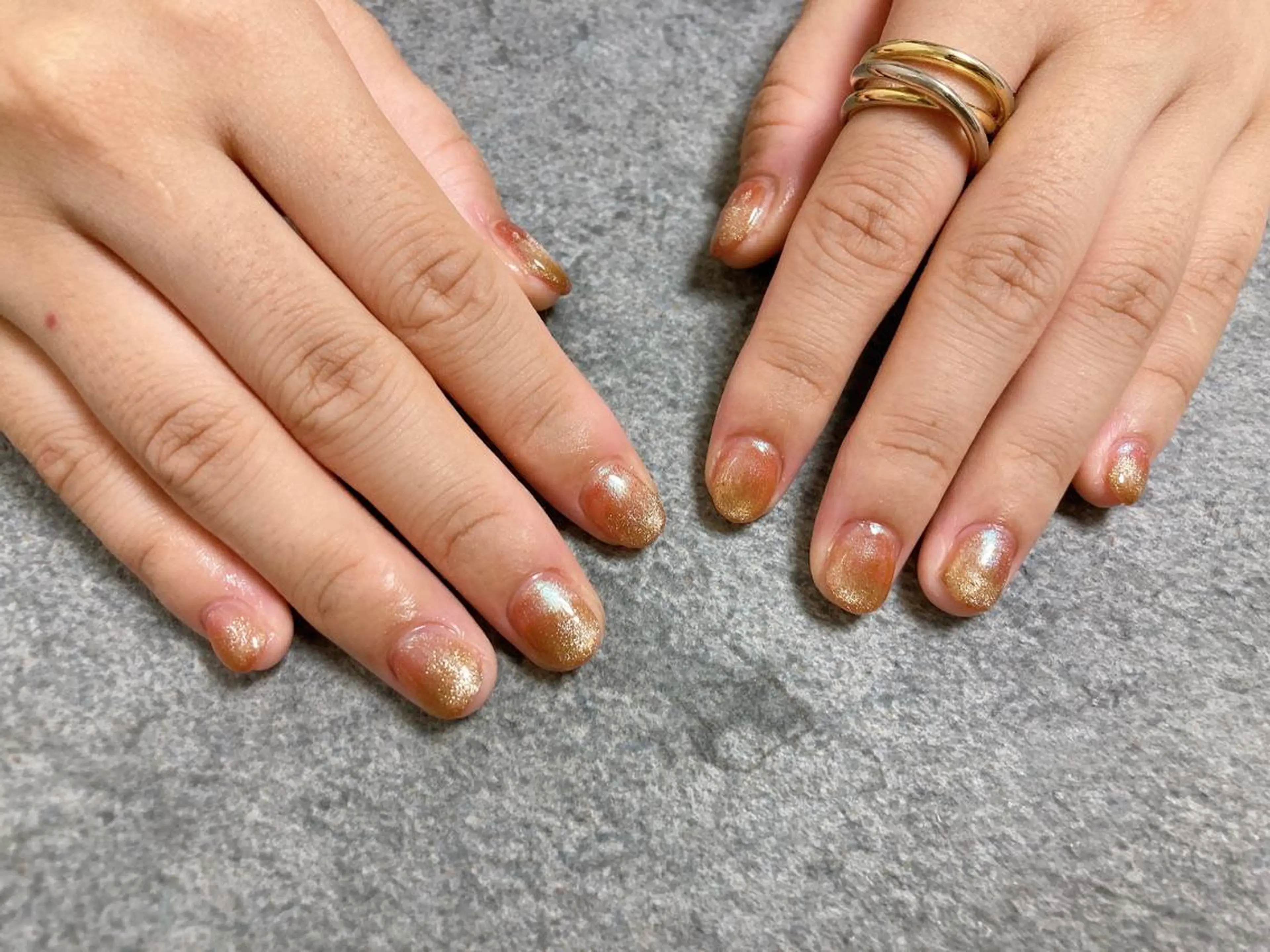 ネイル グラデーション マグネットネイル ハンドネイル Mogu nail 二子玉川のネイルデザイン