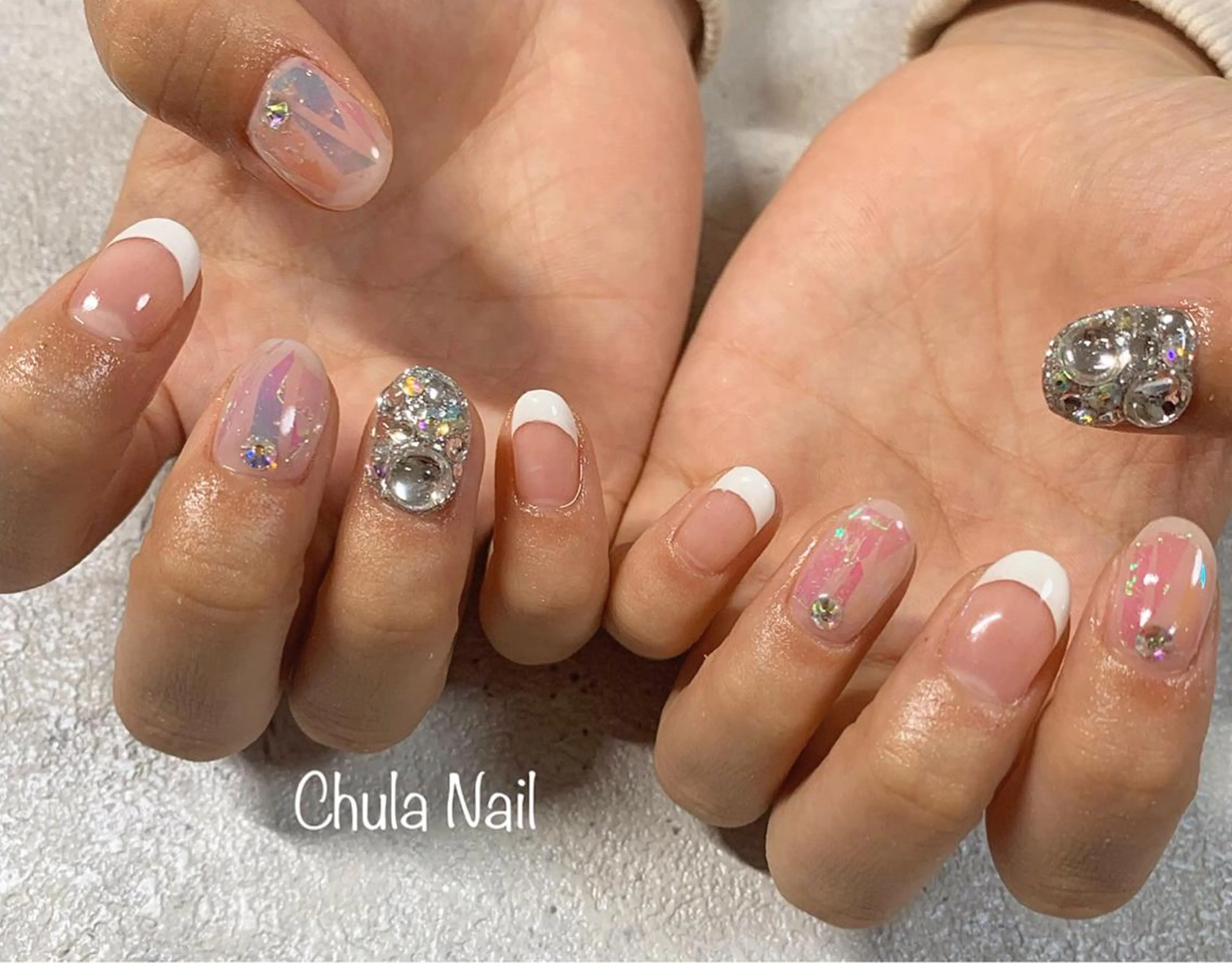 ネイル フレンチネイル ハンドネイル ëmma nail_ by chulaのネイルデザイン