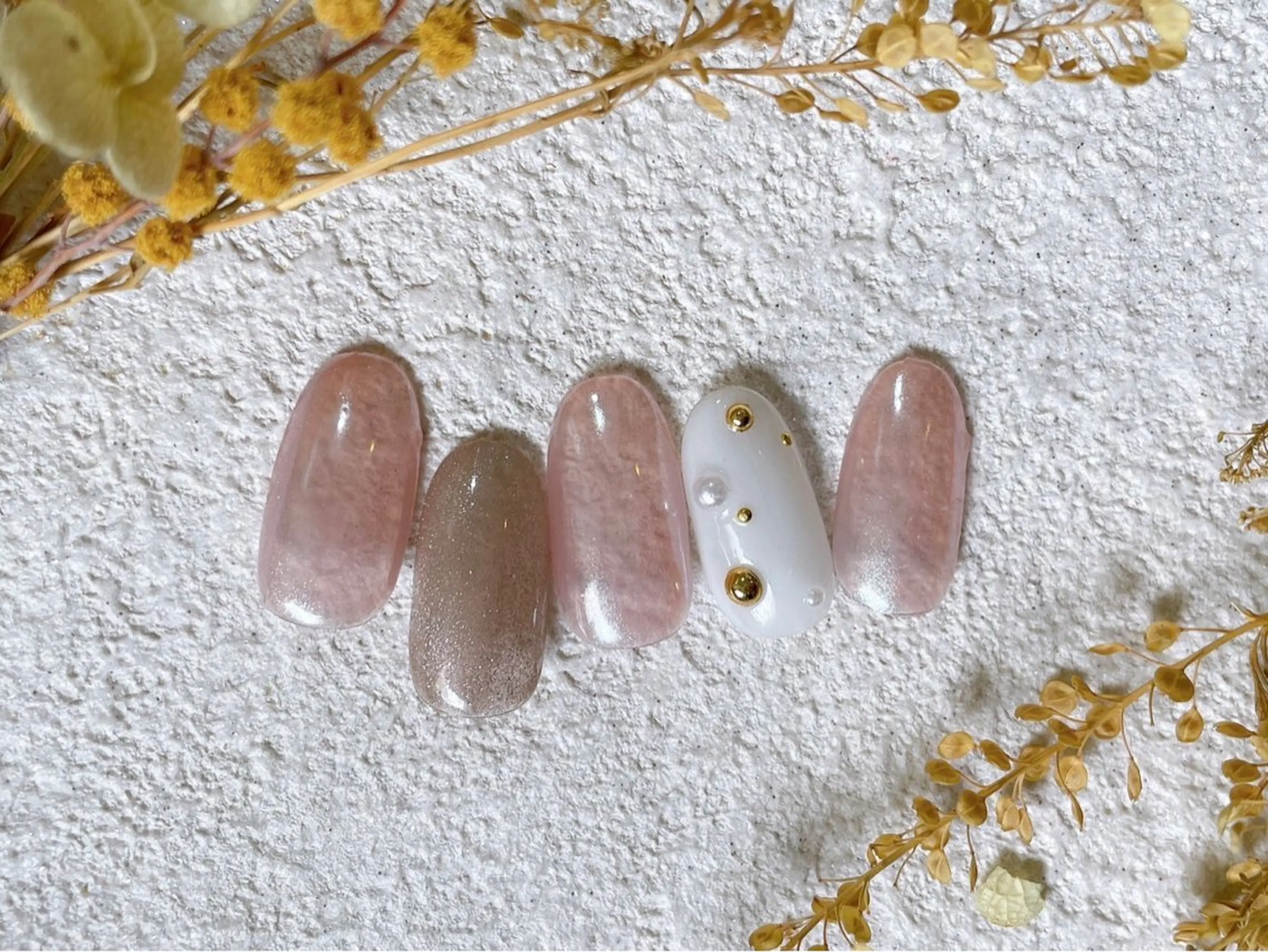 ネイル オーロラネイル フットネイル フレンチネイル ジェルネイル 韓国ネイル Mogu nail 二子玉川のネイルデザイン