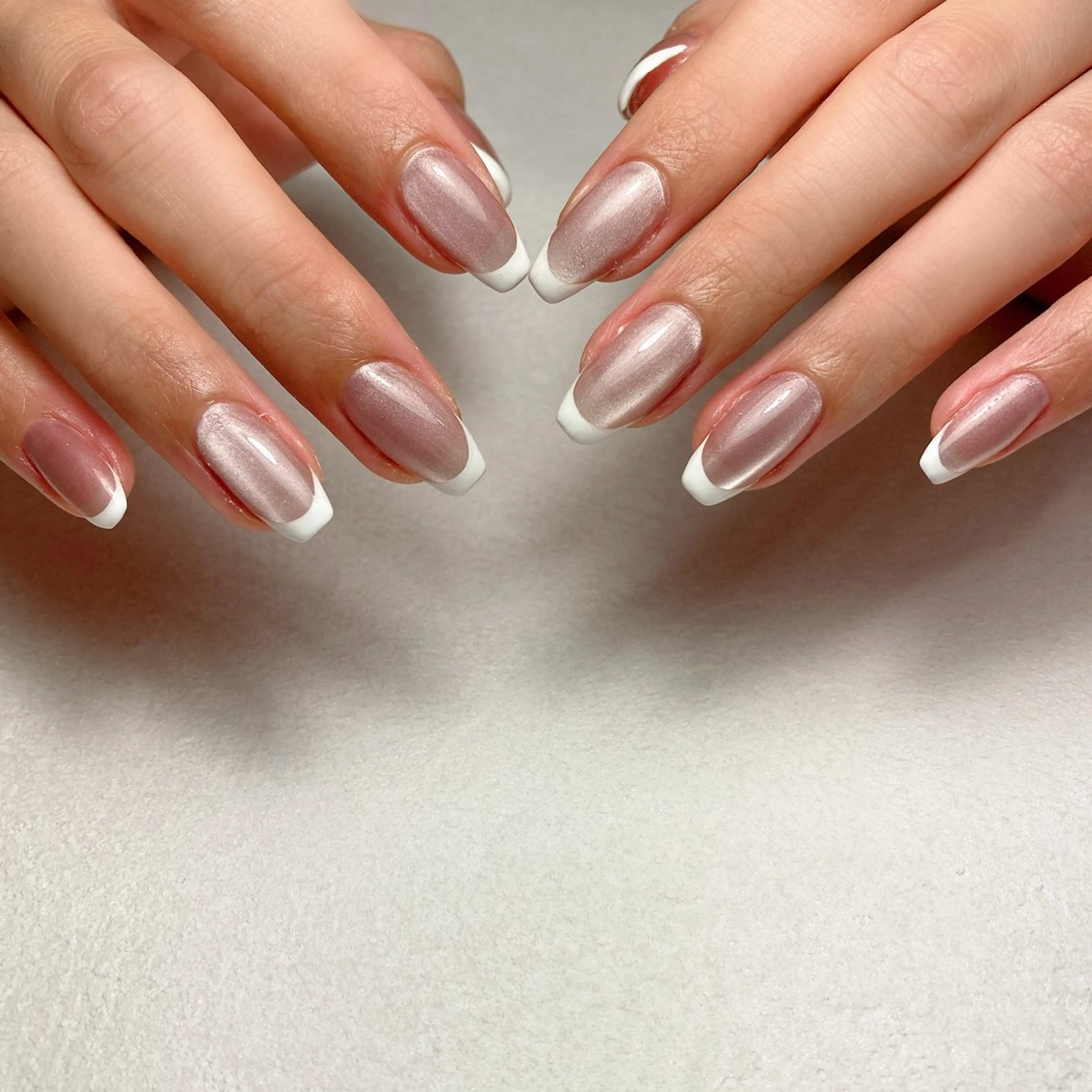 【オフなし】フレンチ💅ベースカラーあり•マグネットもOK/お時間目安1.5h +aの写真