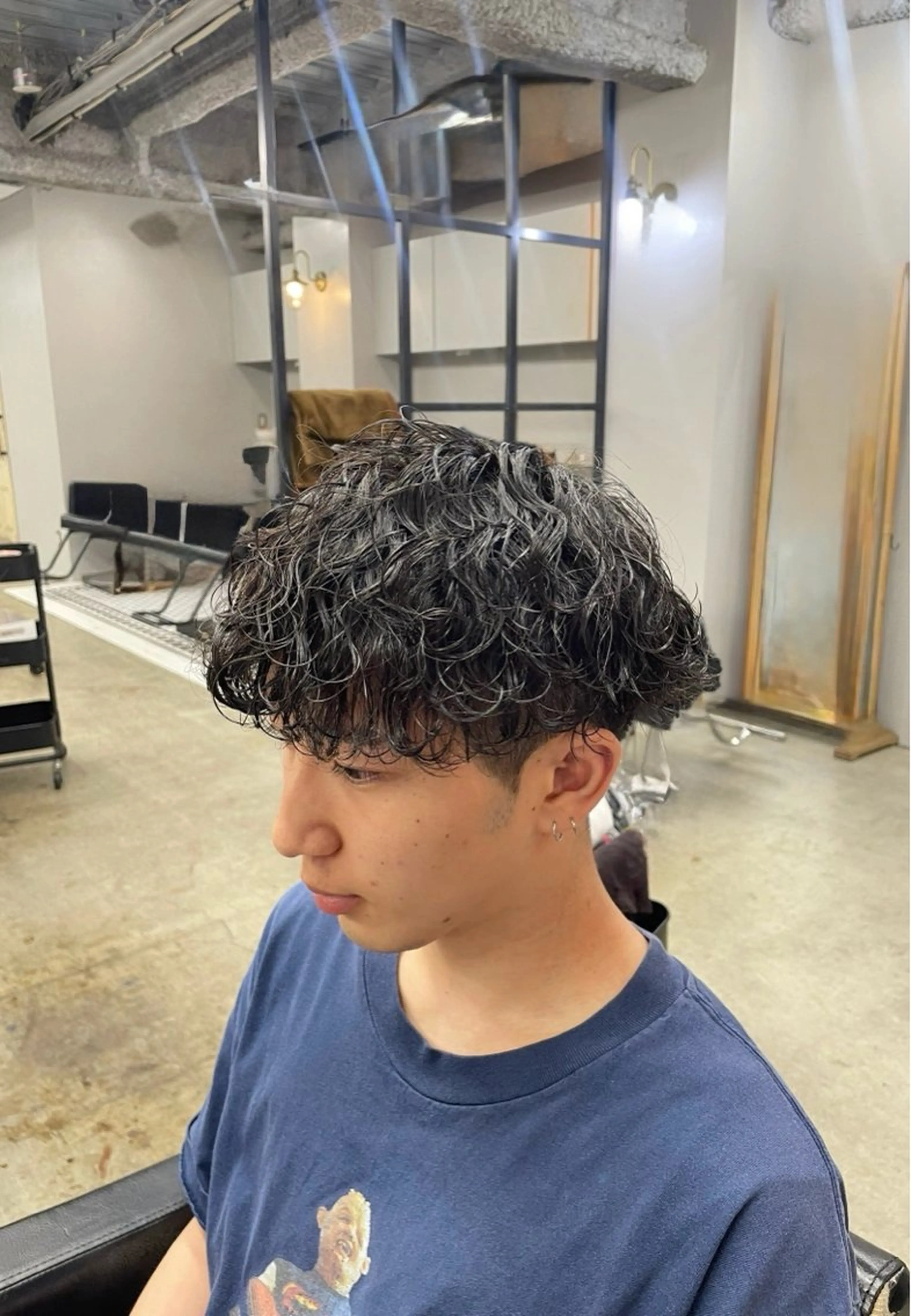 パーマ メンズ マッシュ メンズパーマ 刈り上げ 波巻きパーマ カット パーマ メンズカット/パーマ 艶カラーTAIGA︎のヘアスタイル